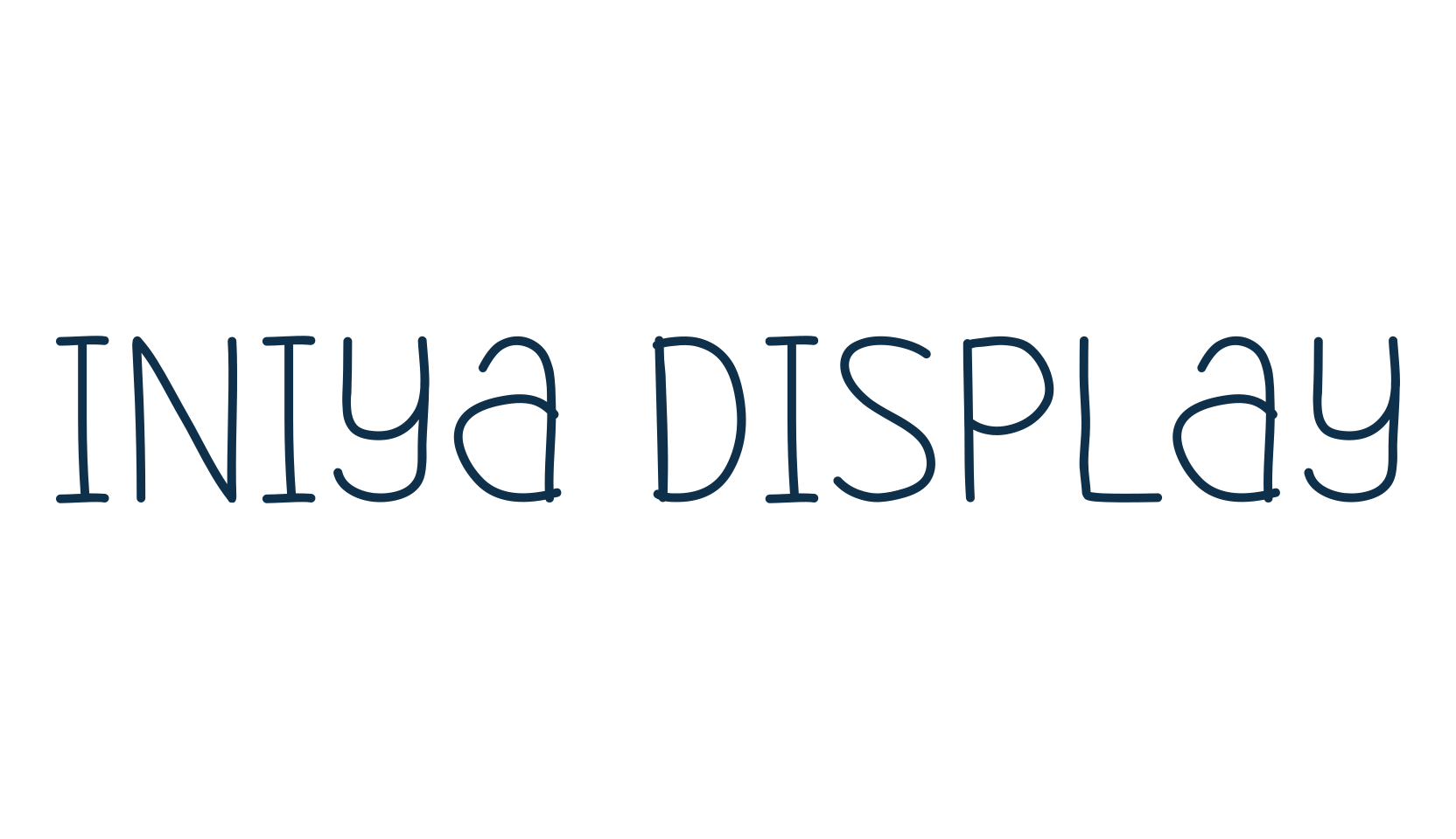 Iniya Display, various font preview