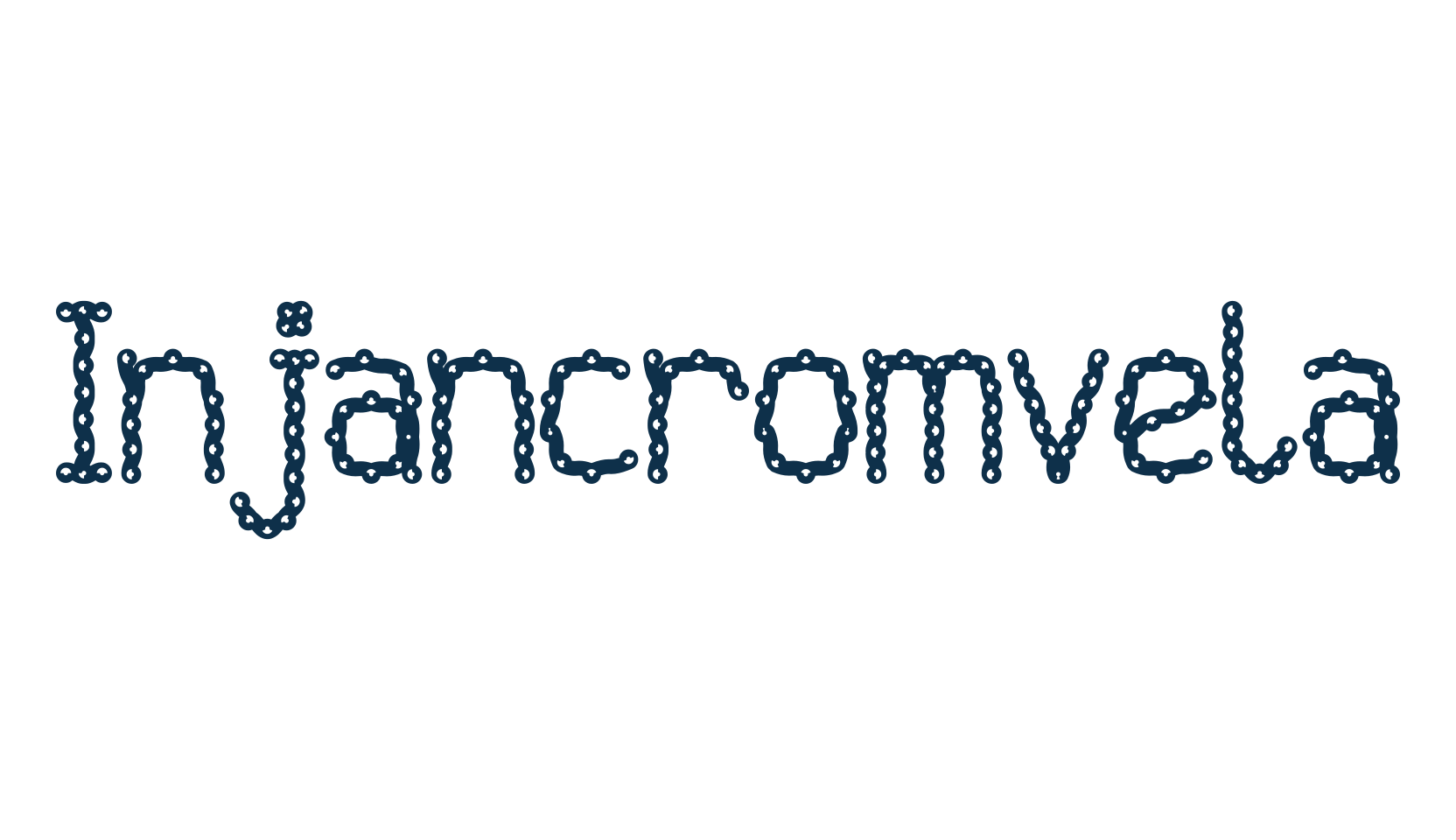 Injancromvela, decorative font preview