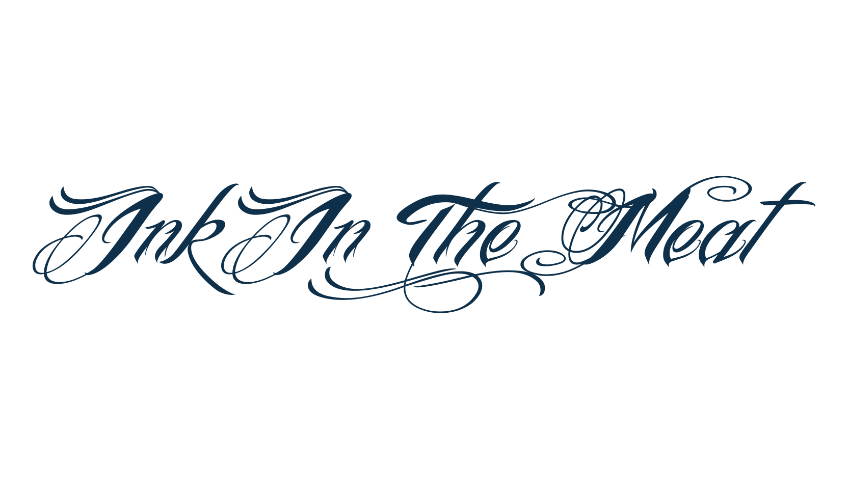 Ink In The Meat, calligraphy font preview