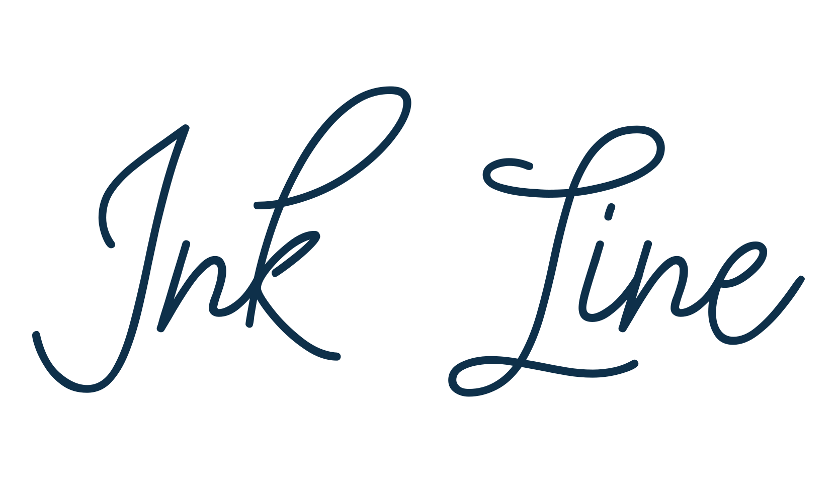 Ink Line, script handwritten fancy decorative calligraphy font preview
