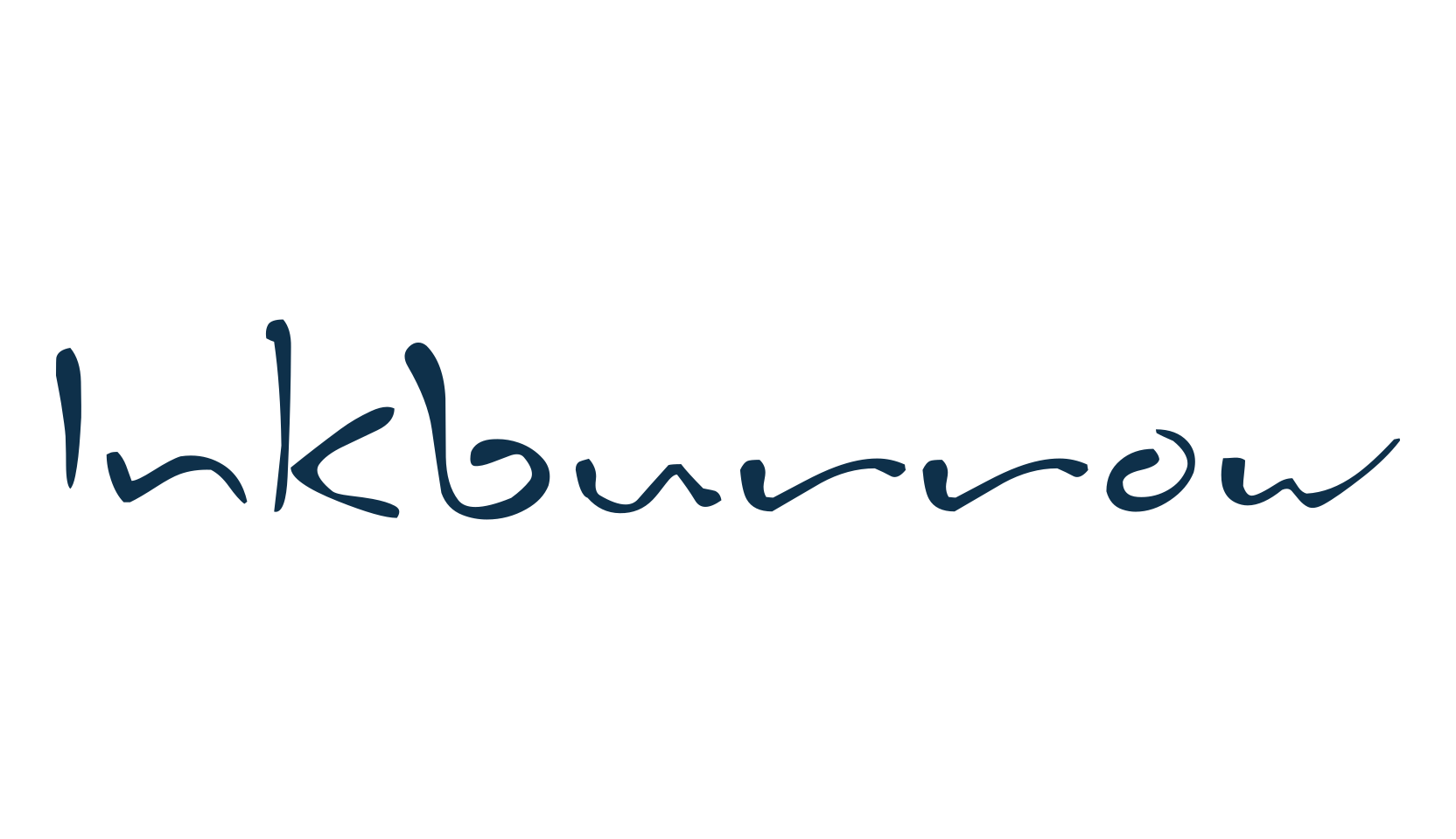 Inkburrow, handwriting font preview