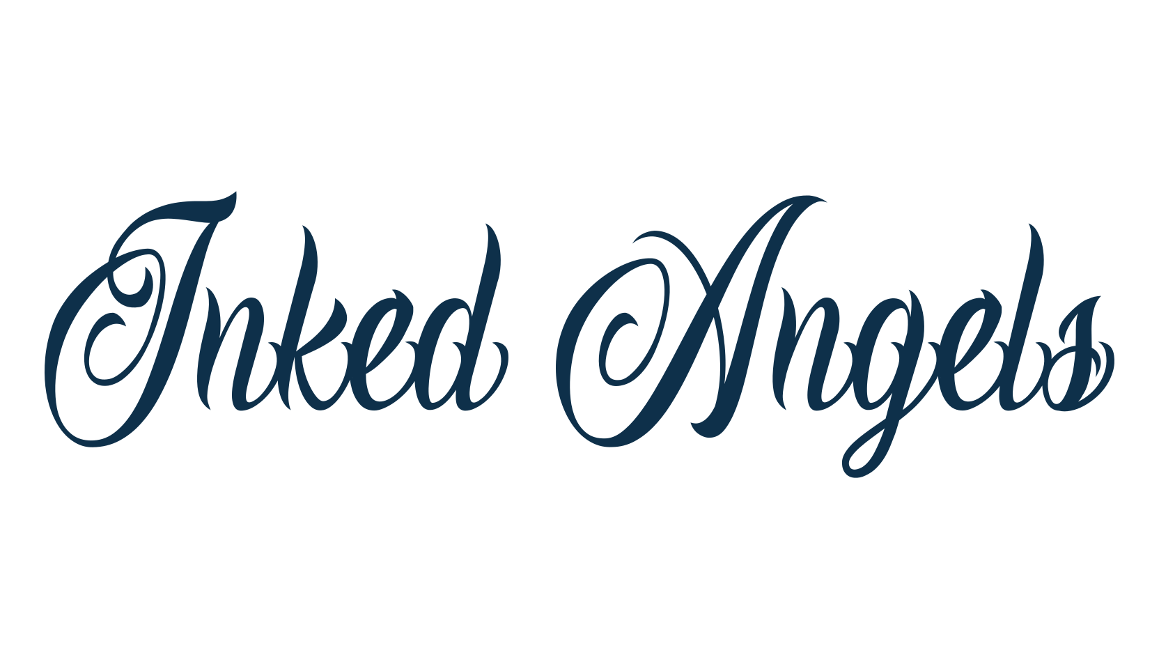 Inked Angels, script calligraphy fancy decorative font preview