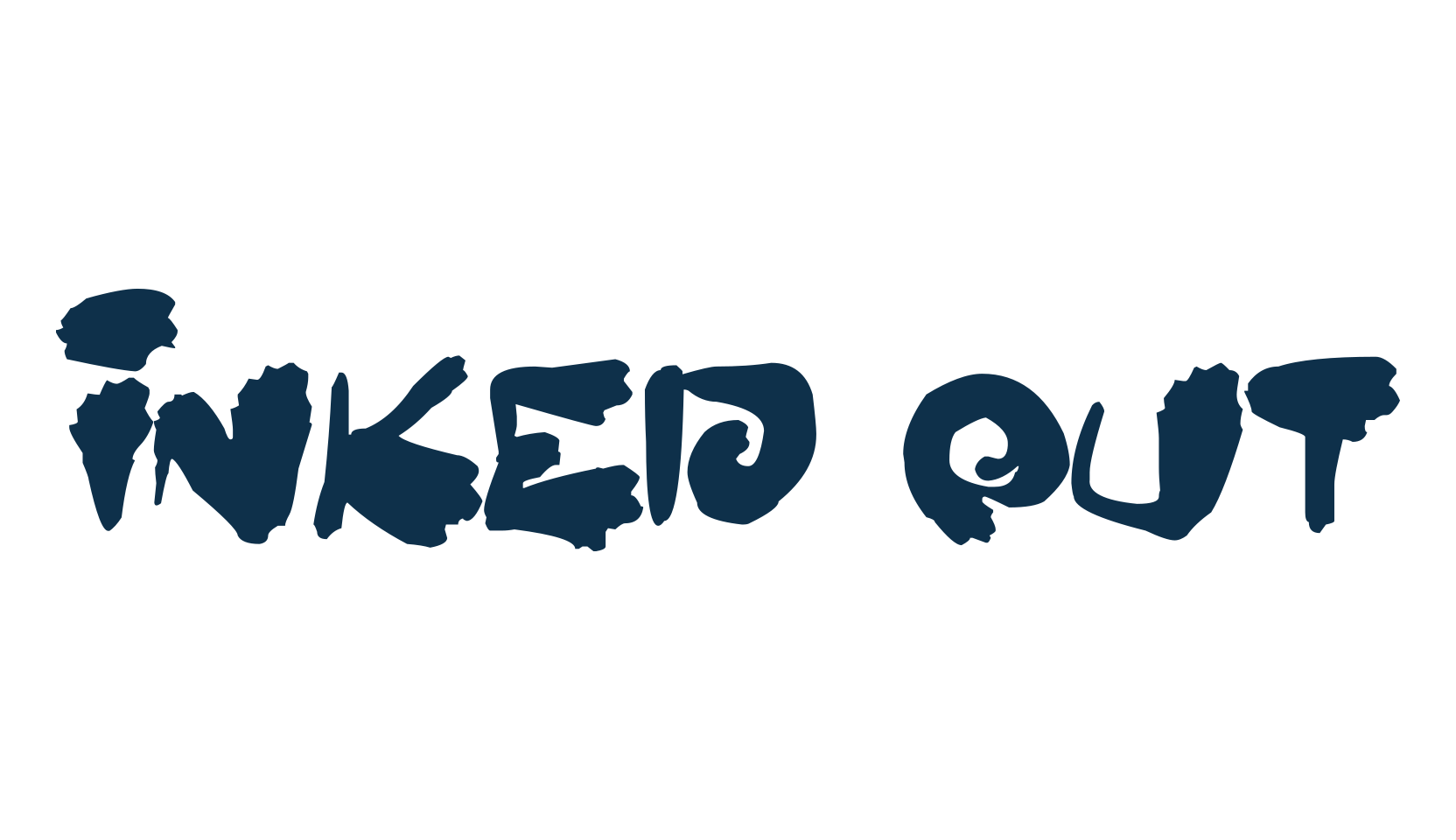 Inked Out, script brush fancy decorative calligraphy font preview