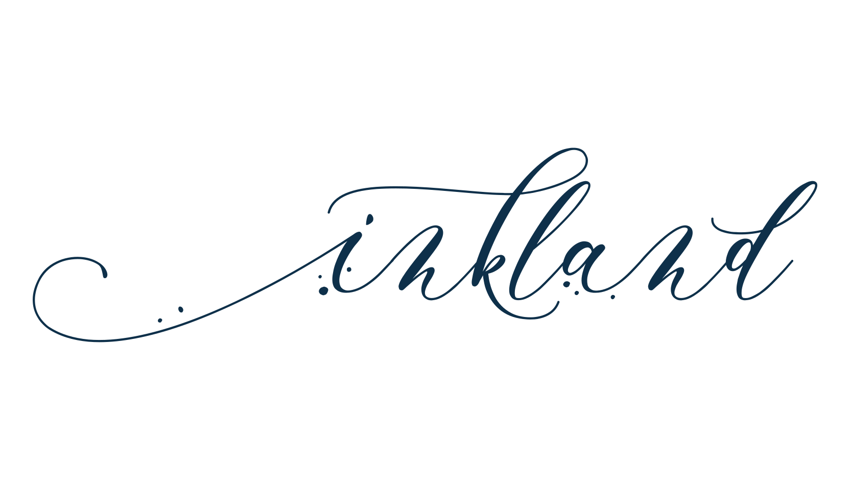 Inkland, calligraphy font preview
