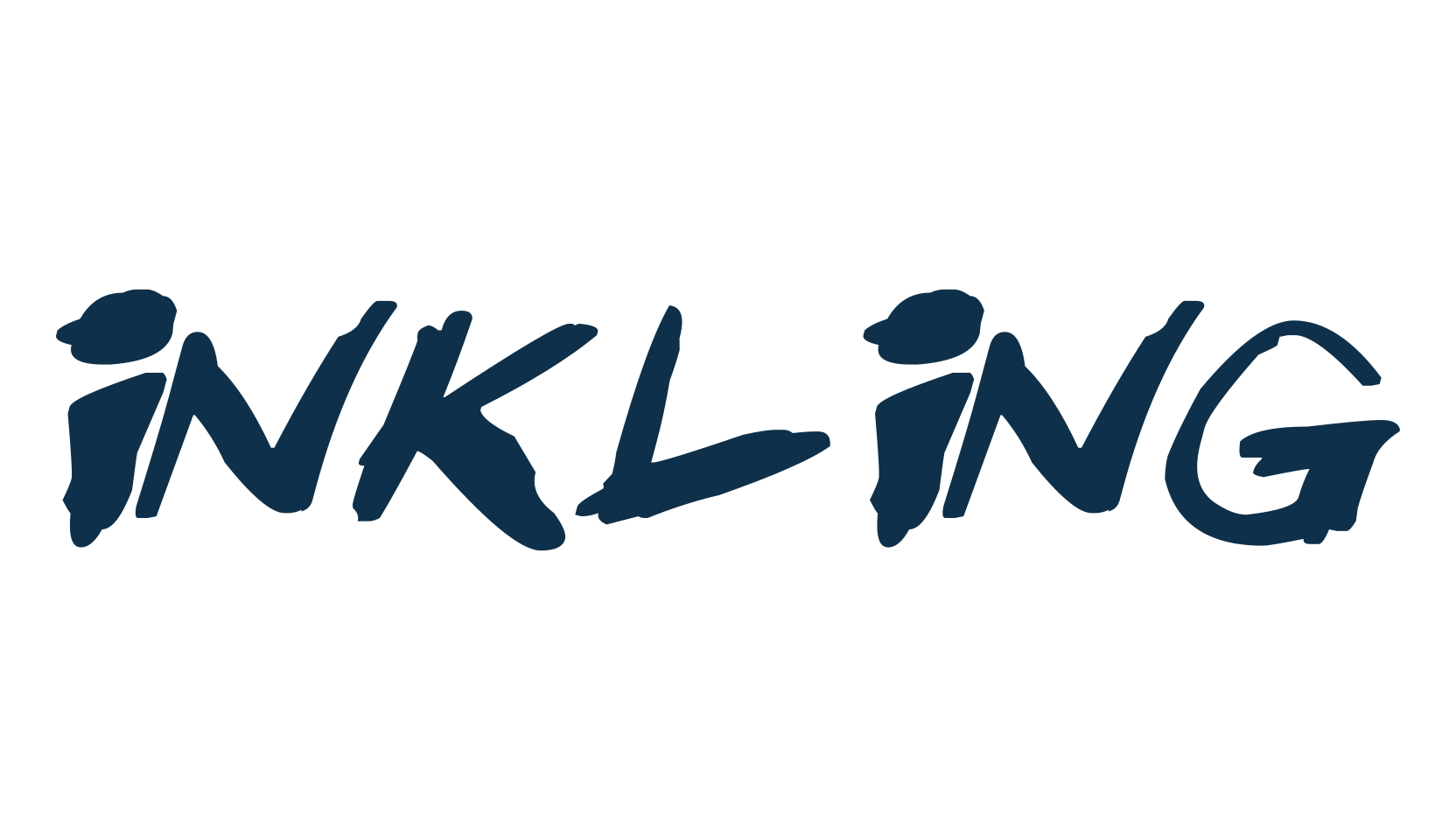 Inkling, script brush fancy decorative calligraphy font preview