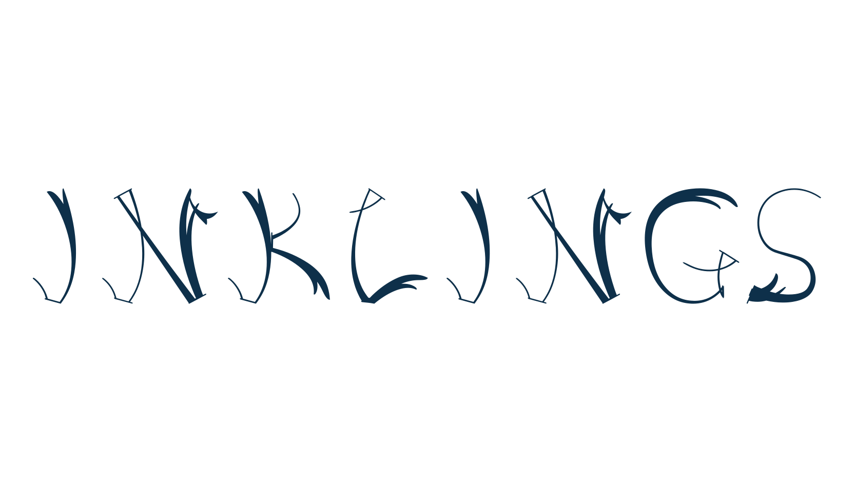 Inklings (inklings), fancy various decorative script calligraphy font preview
