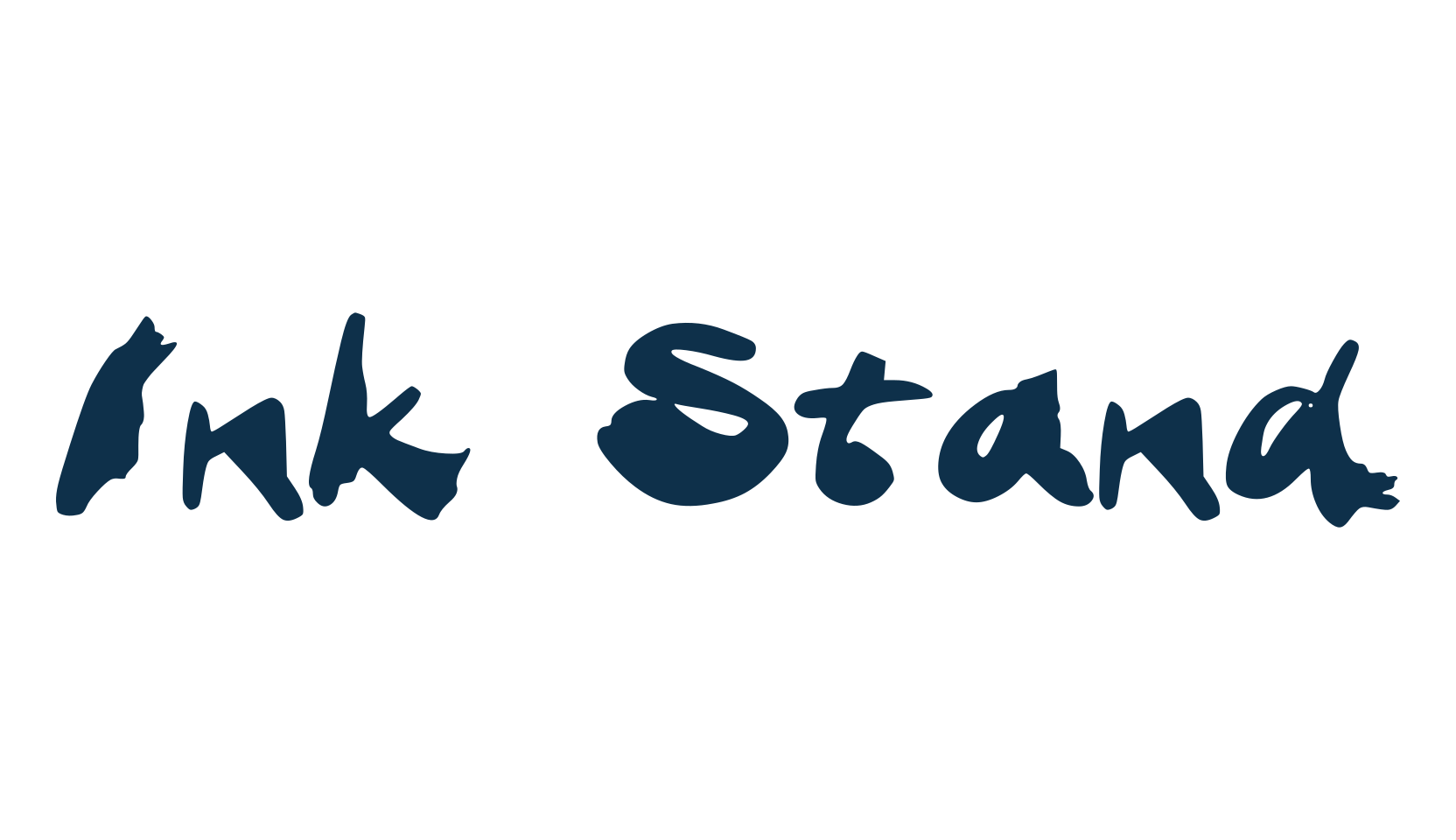 Ink Stand, script brush fancy decorative calligraphy font preview
