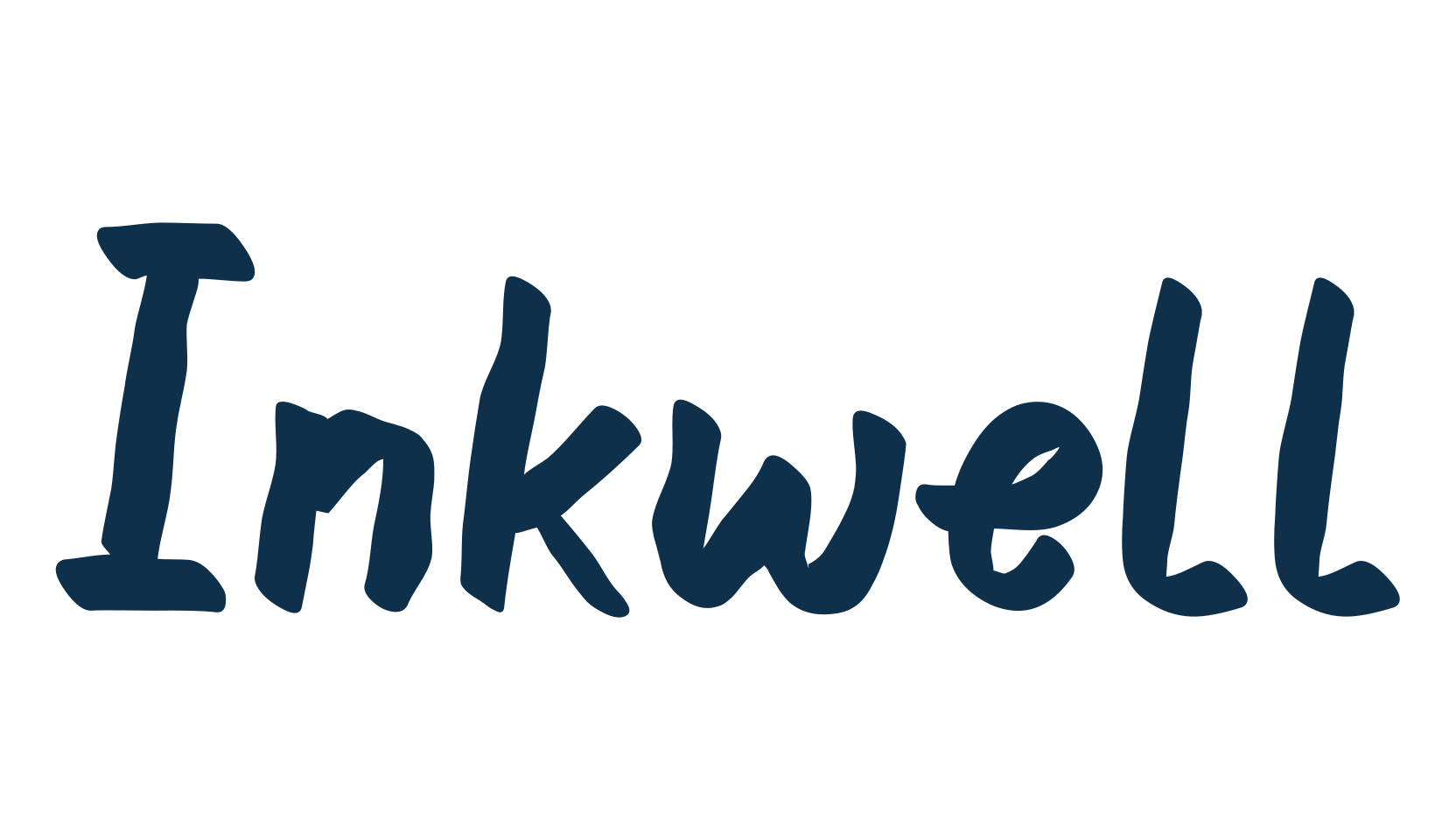 Inkwell, script handwritten fancy decorative calligraphy font preview