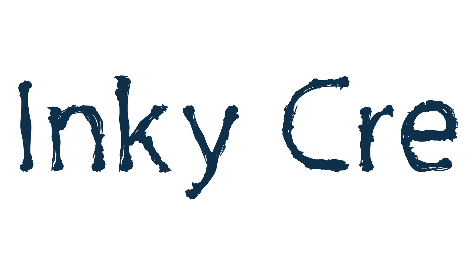 Inky Cre, fancy eroded decorative font preview