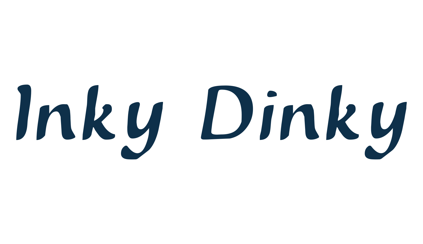 Inky Dinky, various font preview