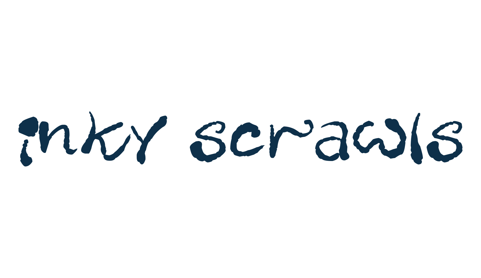 Inky Scrawls, various font preview