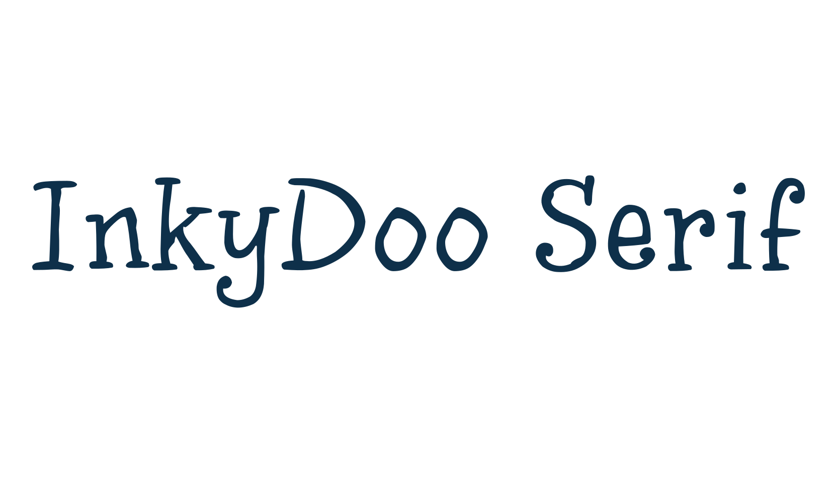 InkyDoo Serif, handwriting font preview