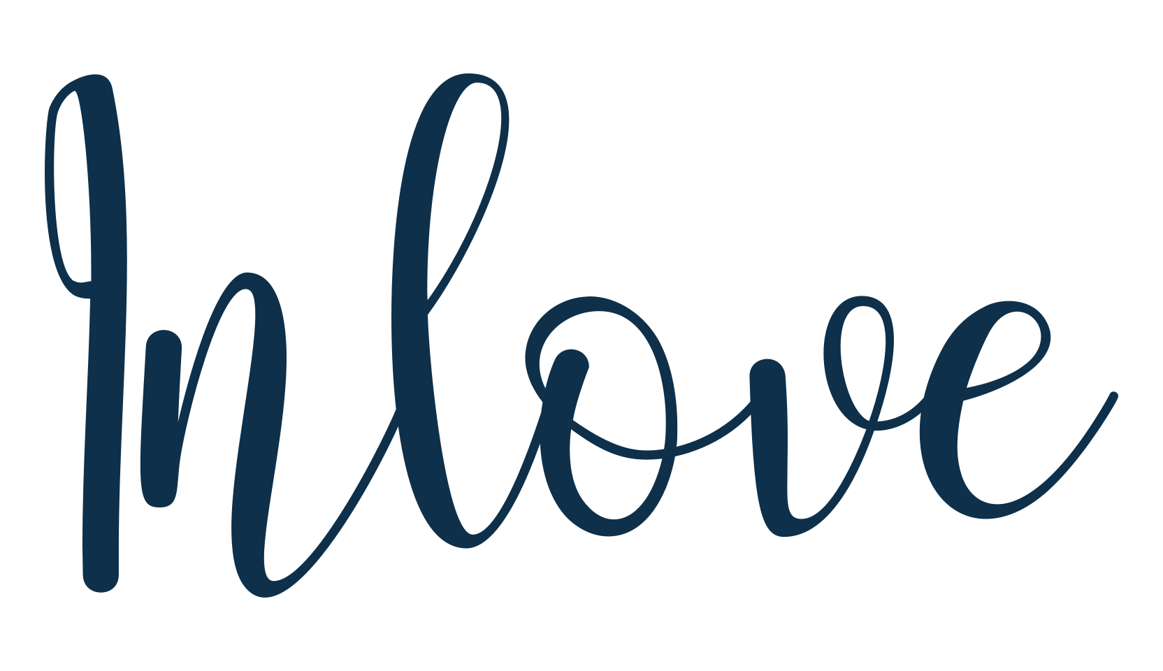 Inlove, calligraphy font preview