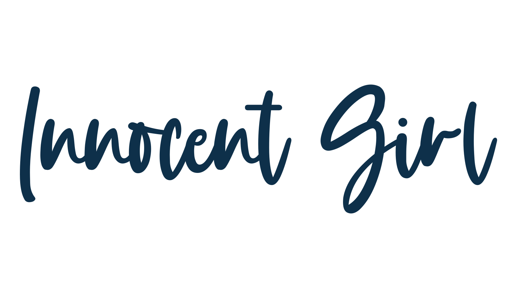 Innocent Girl, handwriting font preview