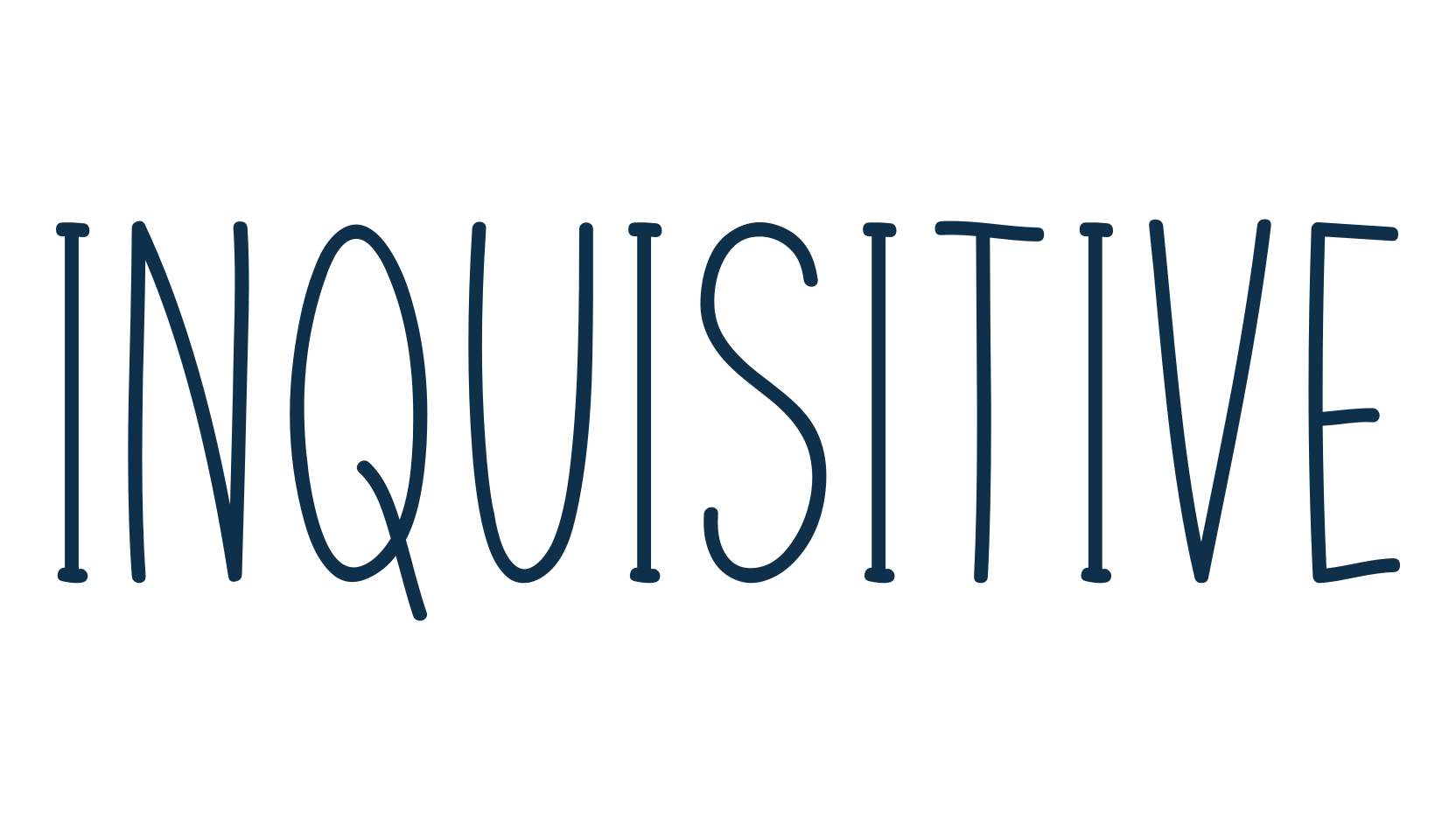 Inquisitive, script handwritten fancy decorative calligraphy font preview