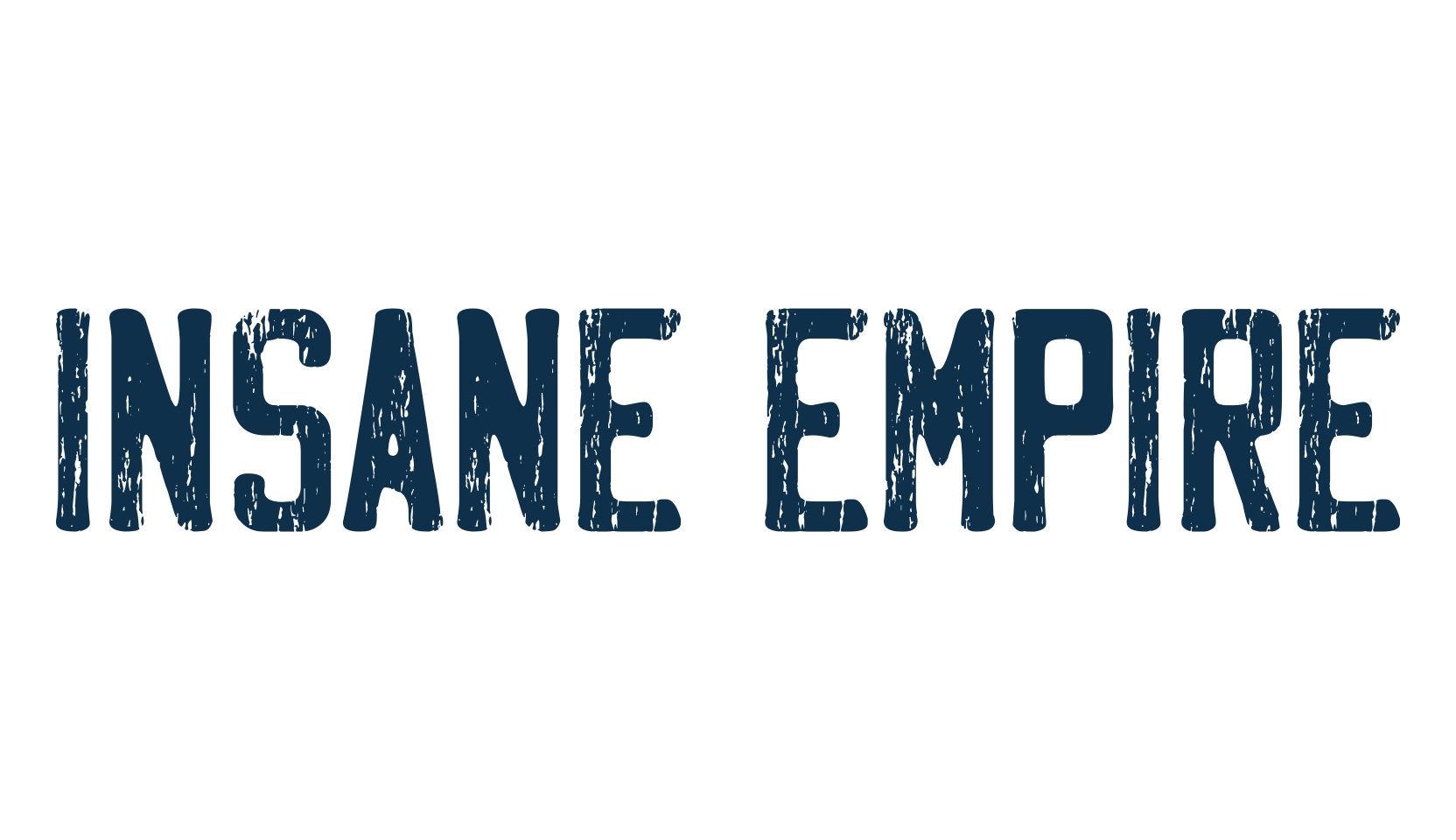 Insane Empire, fancy eroded decorative font preview