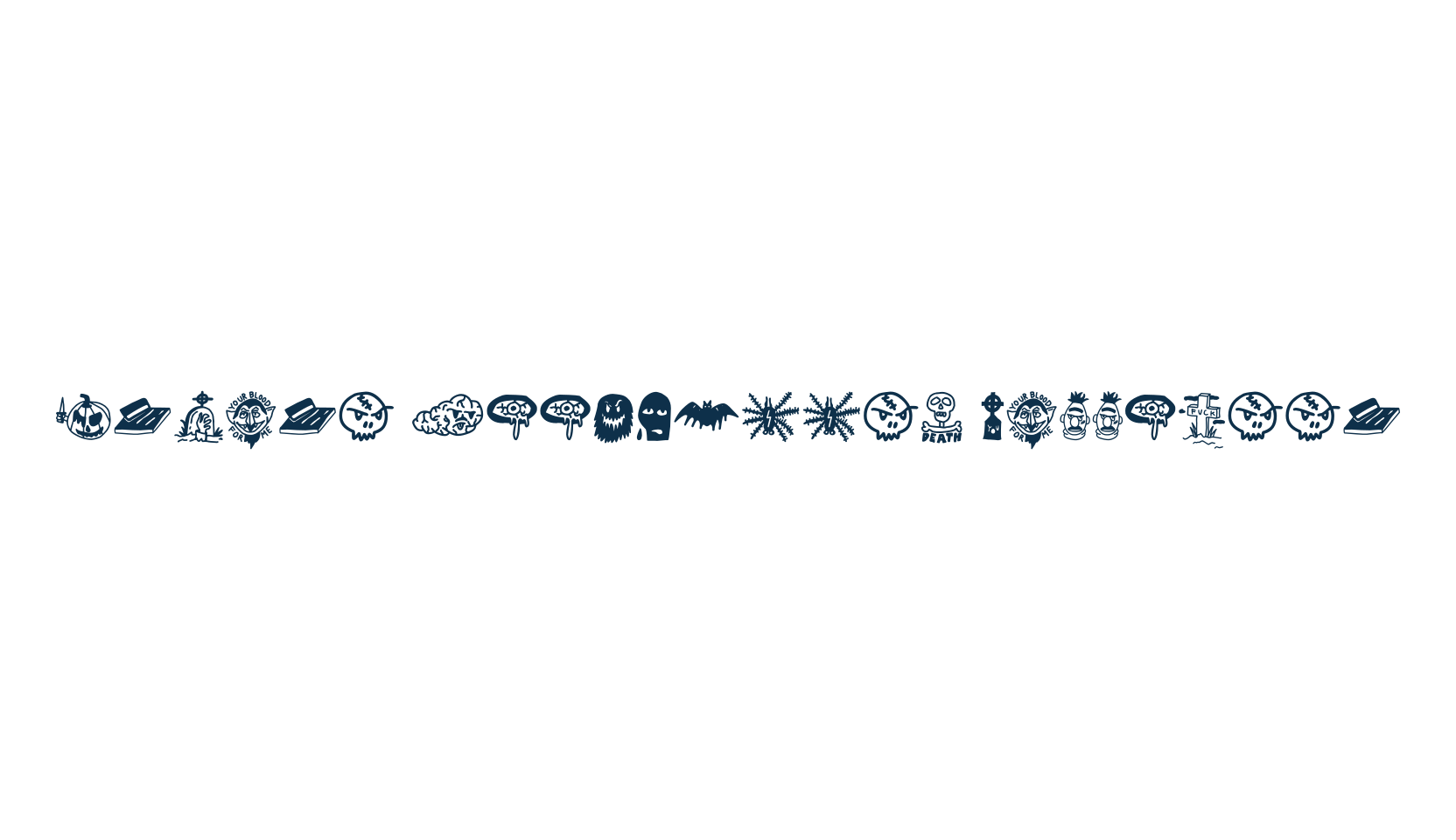 Insane Woodcutter Halloween, fancy decorative font preview