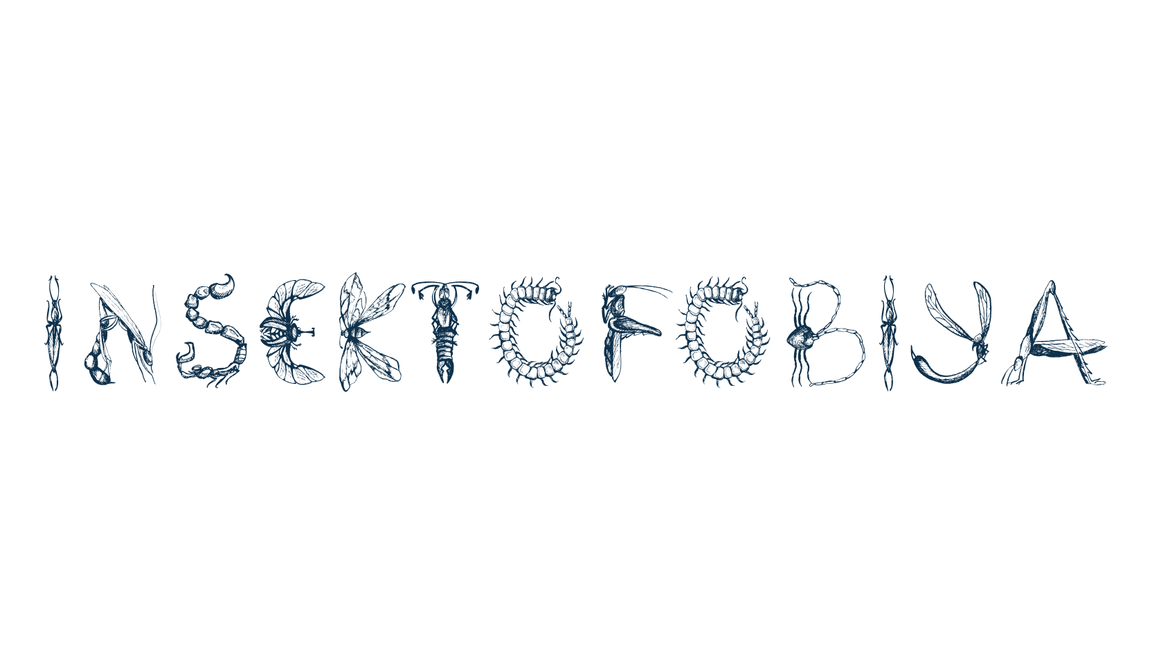 Insektofobiya, fancy decorative font preview