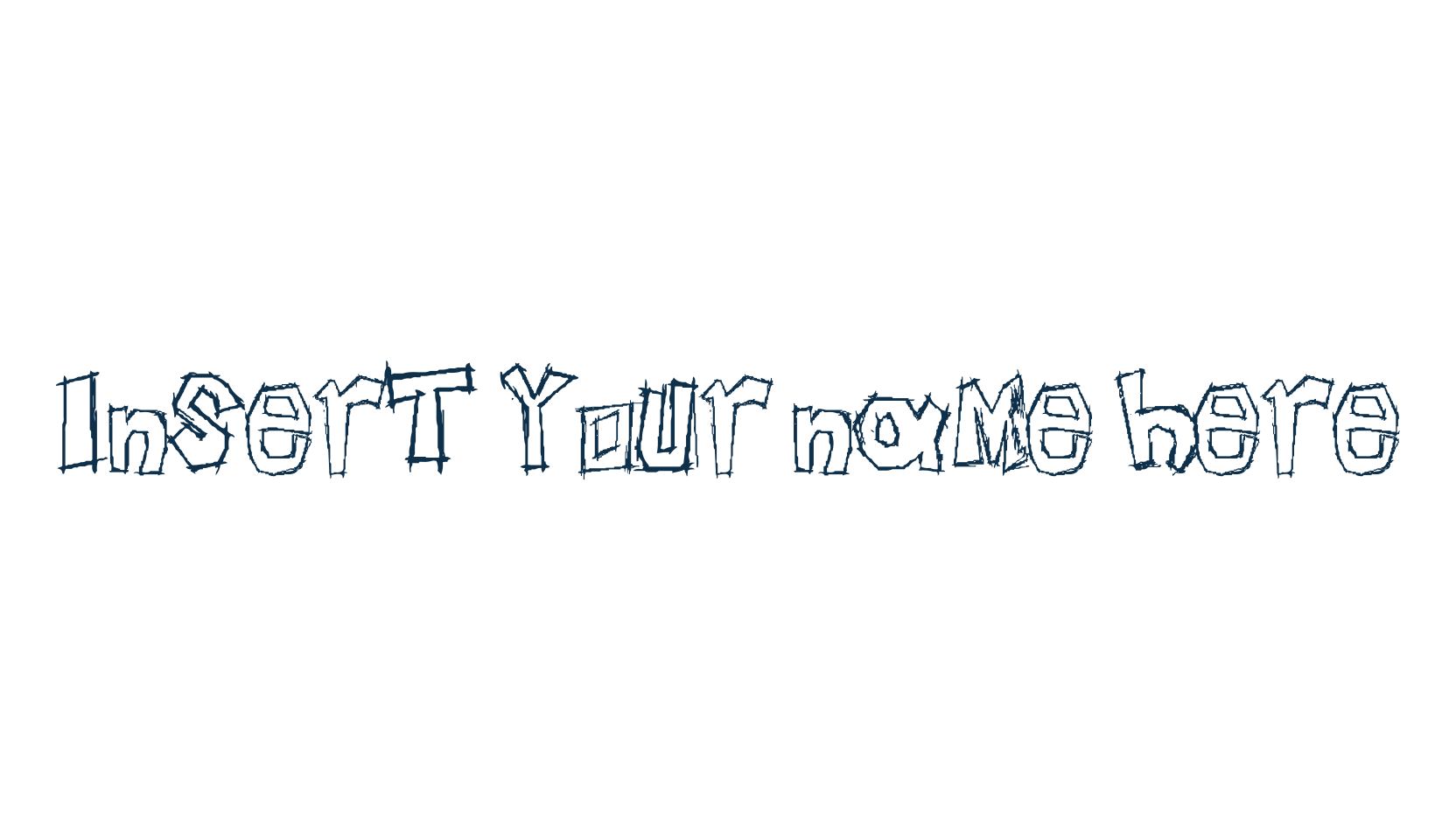 Insert your name here, script trash fancy decorative calligraphy font preview