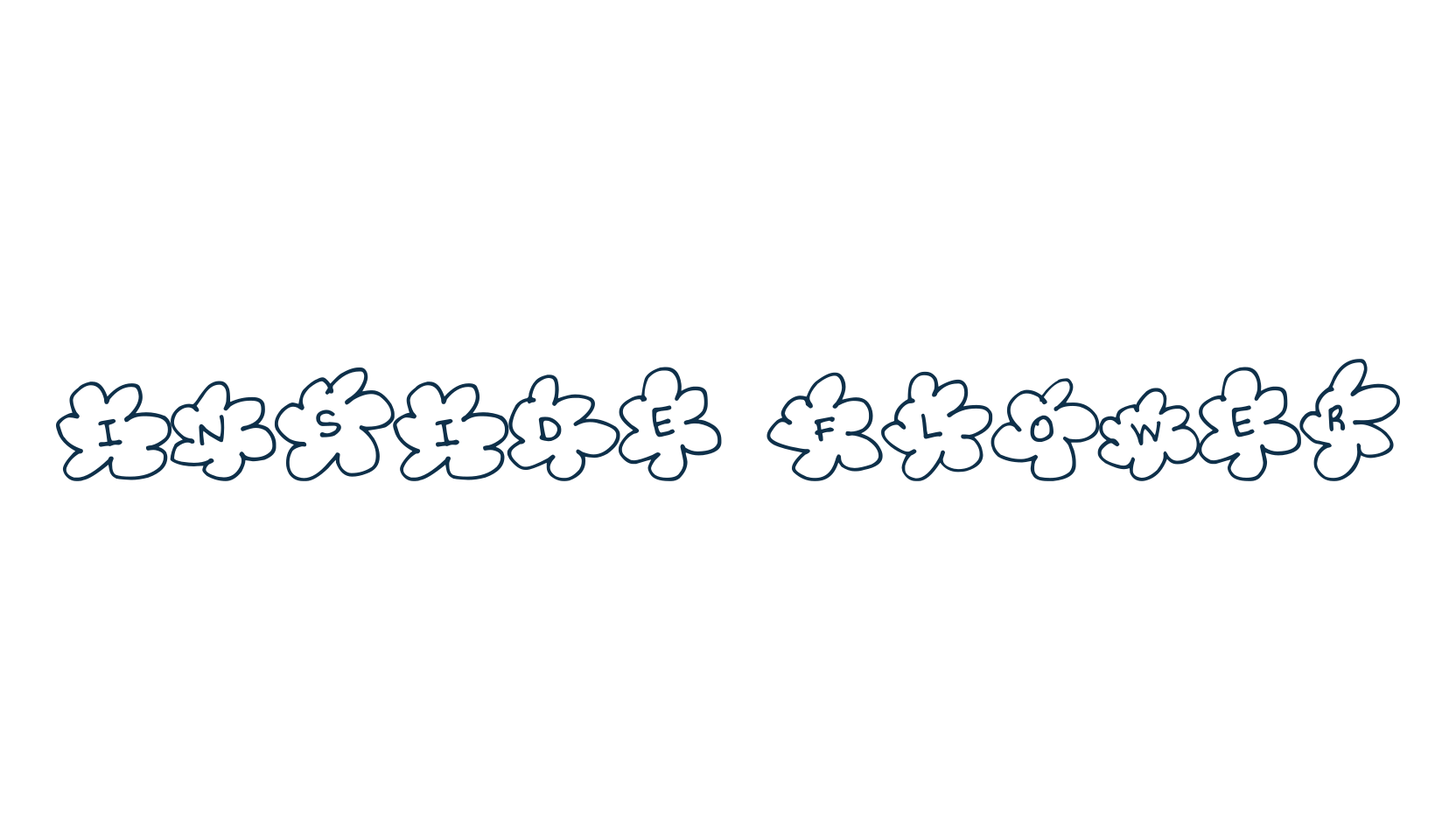 Inside Flower, fancy decorative font preview