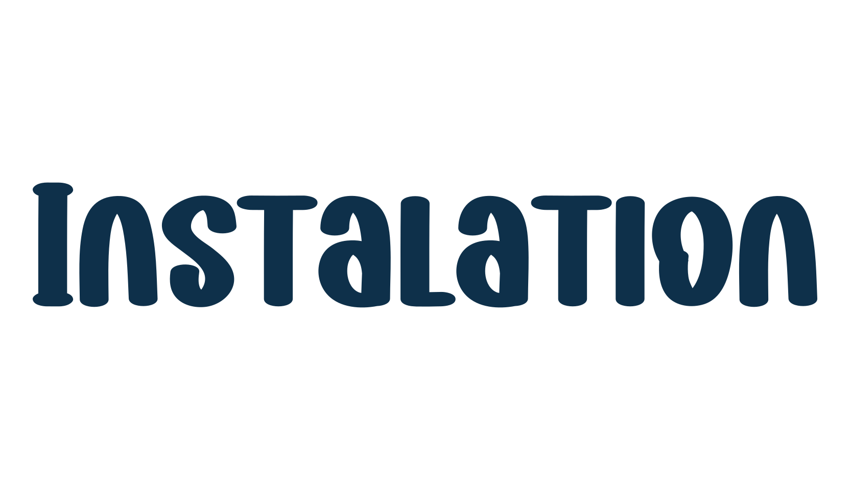 Instalation, fancy decorative font preview