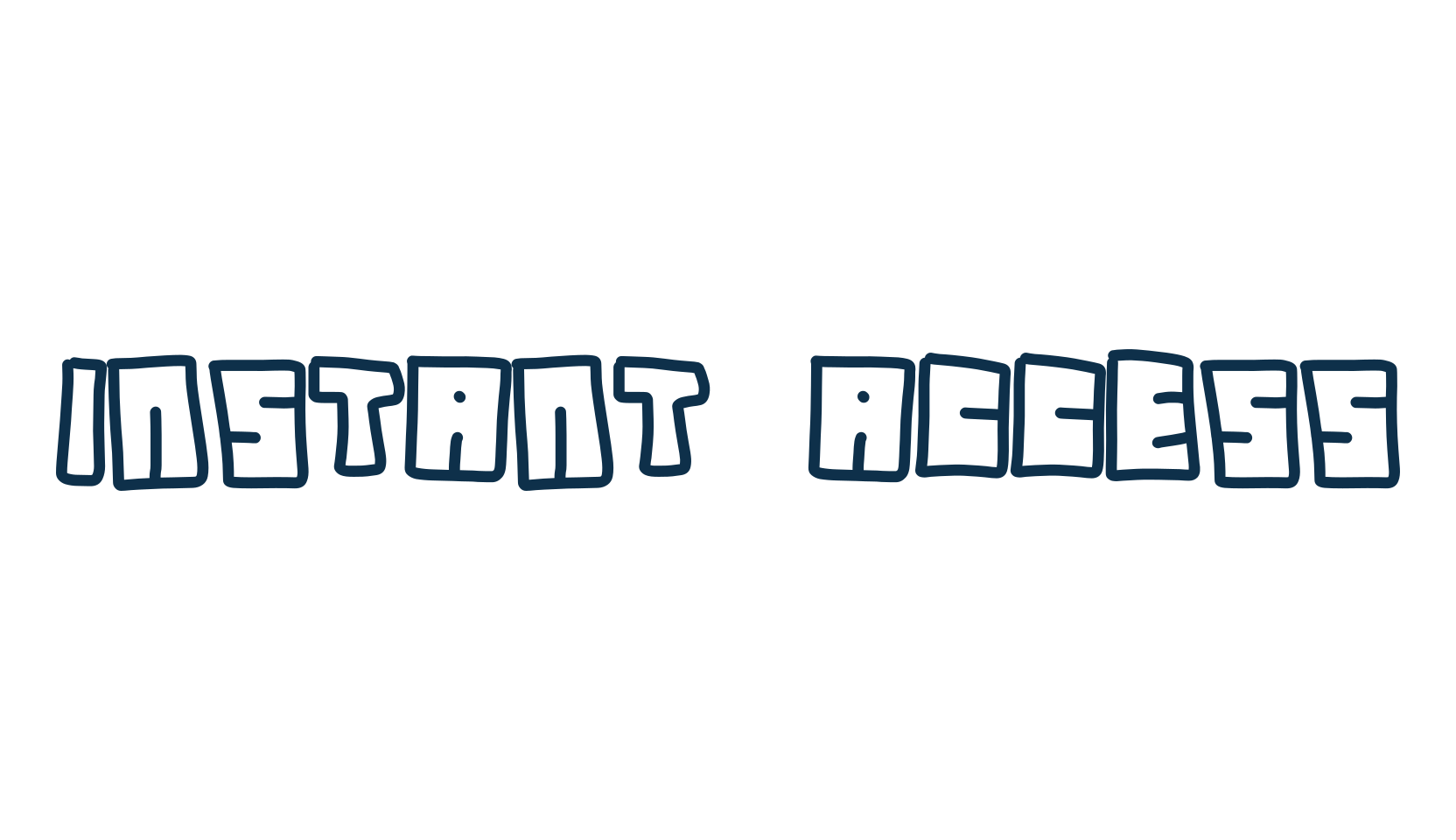 Instant Access, cartoon font preview