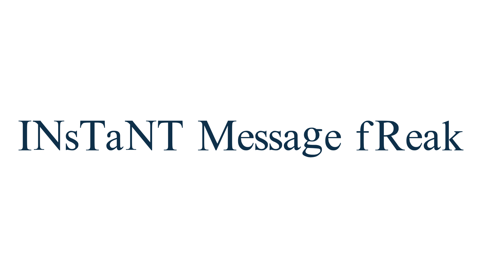 Instant Message Freak, fancy distorted decorative font preview