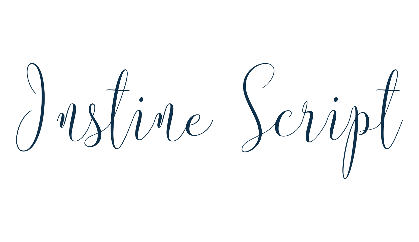 Instine Script, calligraphy font preview