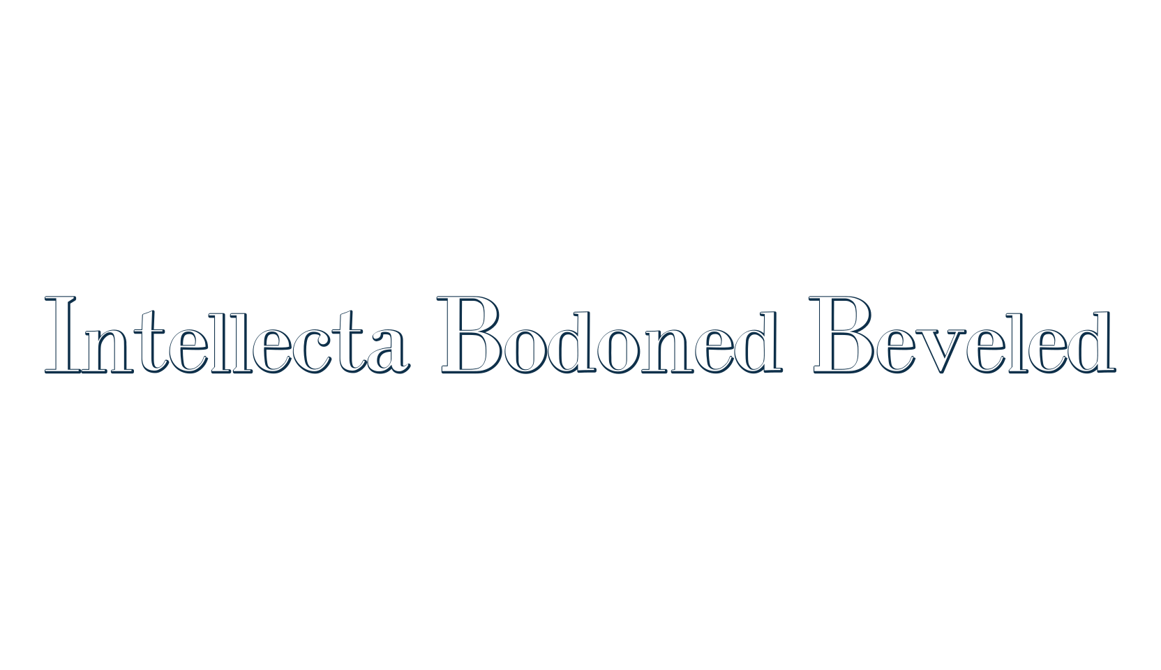 Intellecta Bodoned Beveled, fancy retro decorative font preview