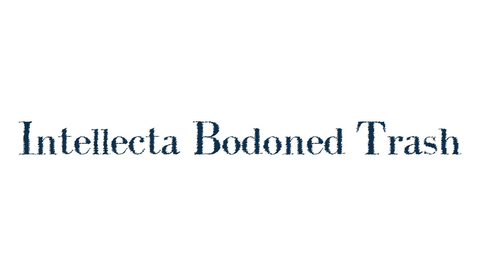 Intellecta Bodoned Trash, eroded font preview