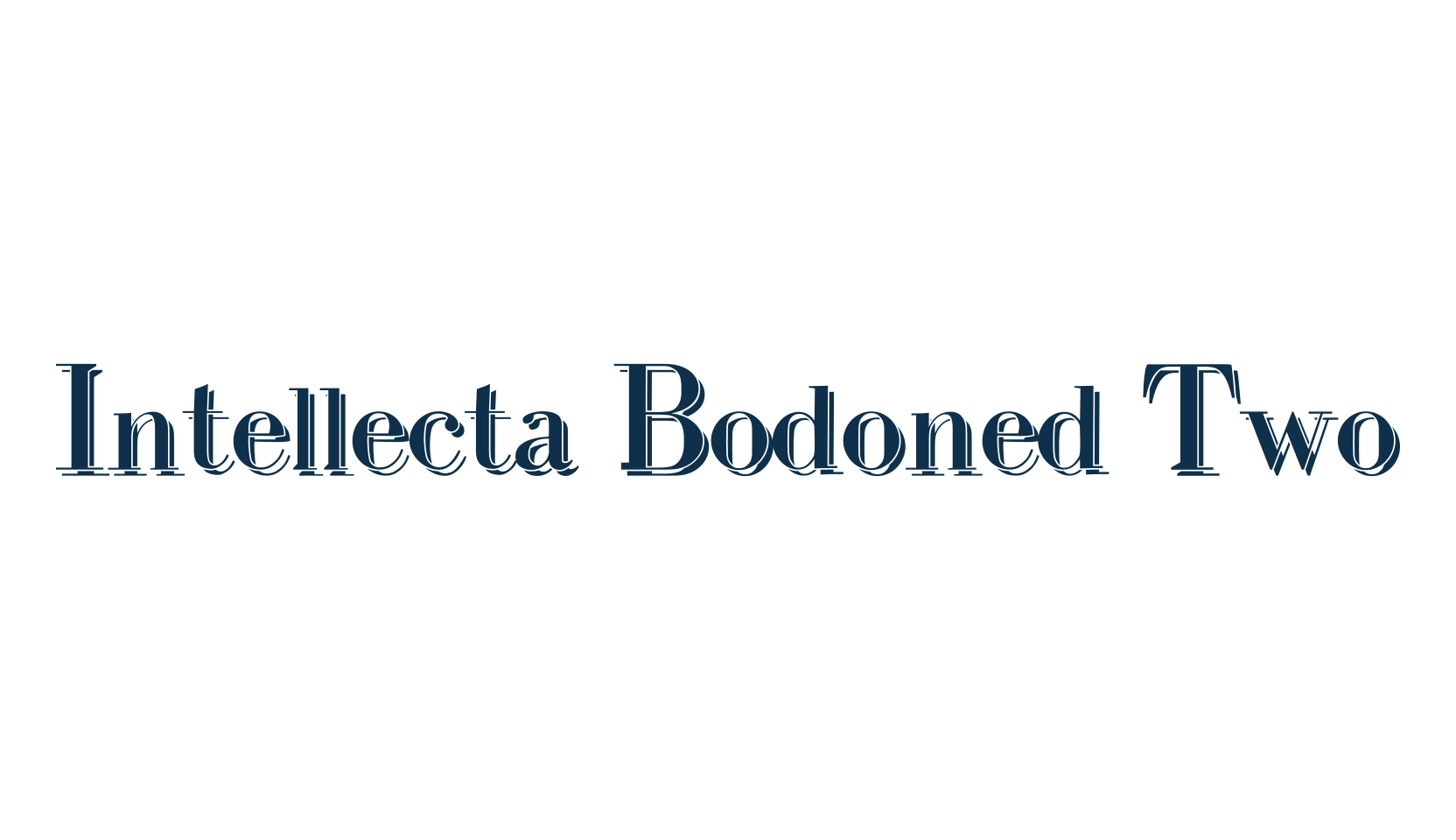 Intellecta Bodoned Two, retro font preview