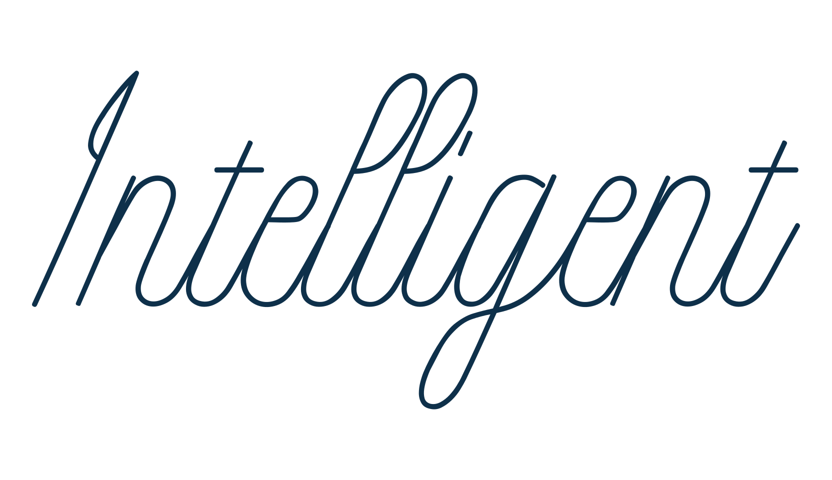 Intelligent (intelligent), fancy decorative font preview