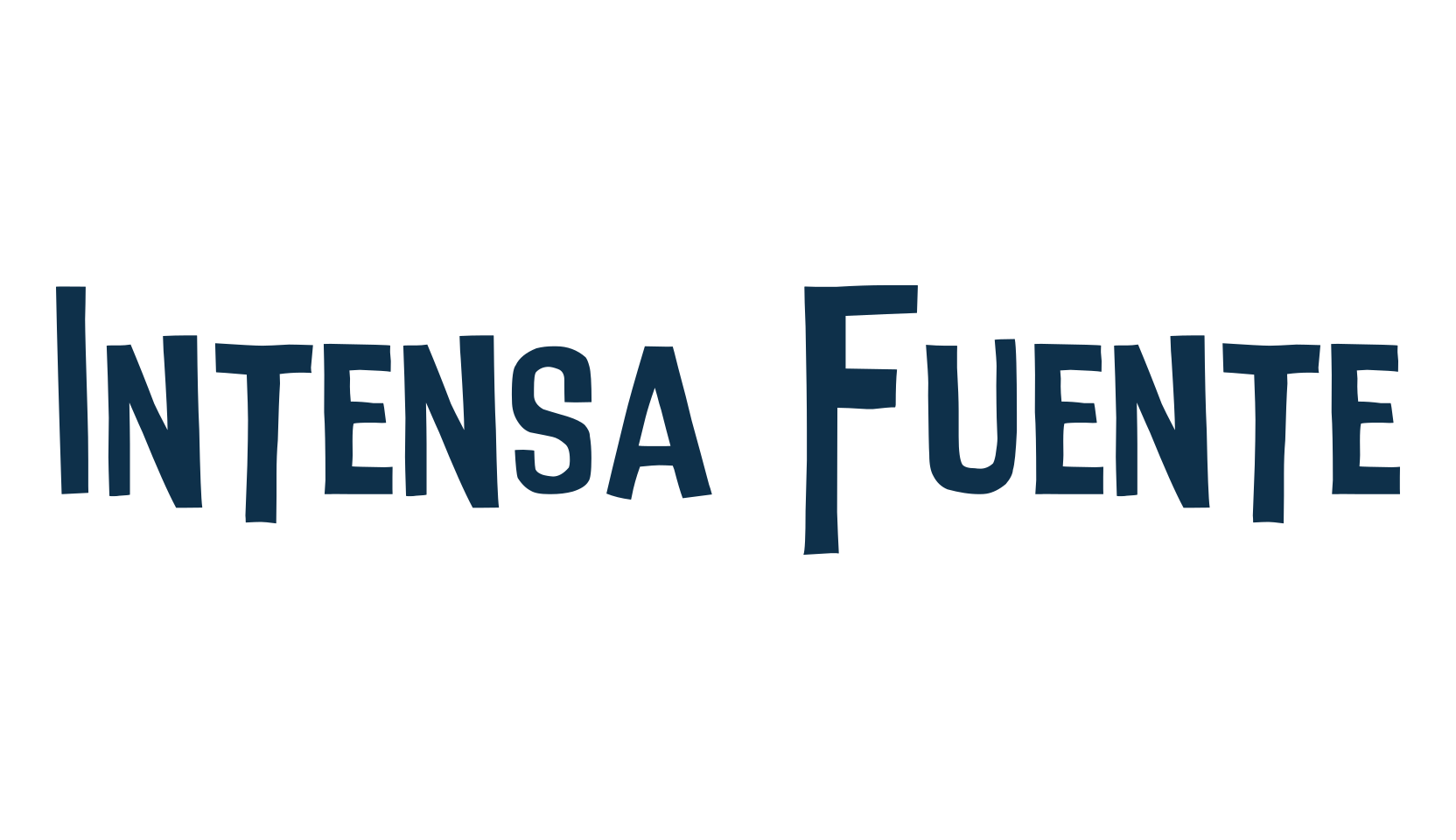 Intensa Fuente, cartoon font preview