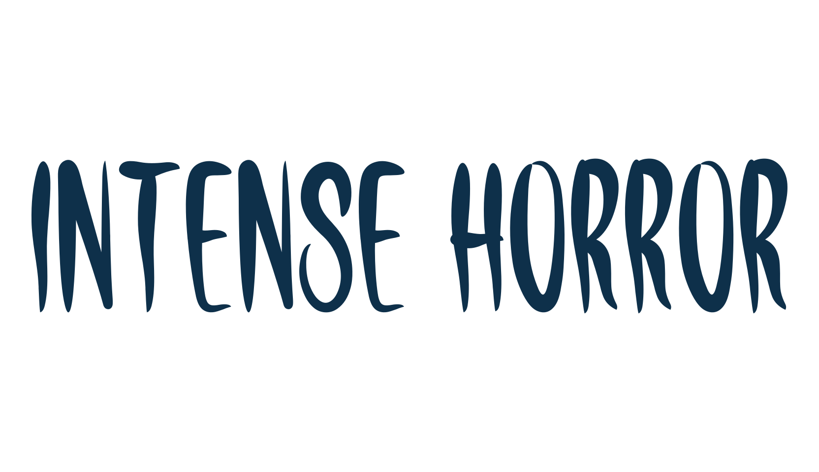 Intense Horror, display market font preview