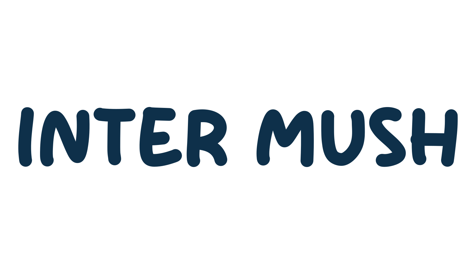 Inter Mush, script handwritten fancy decorative calligraphy font preview