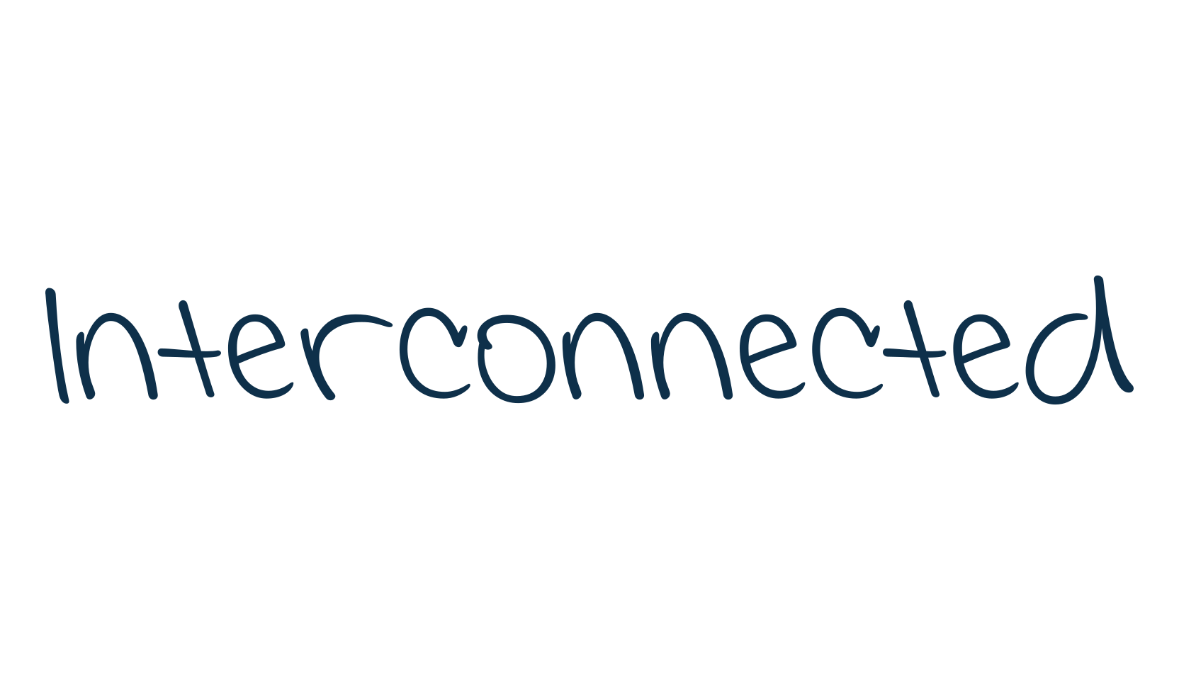 Interconnected, handwriting font preview