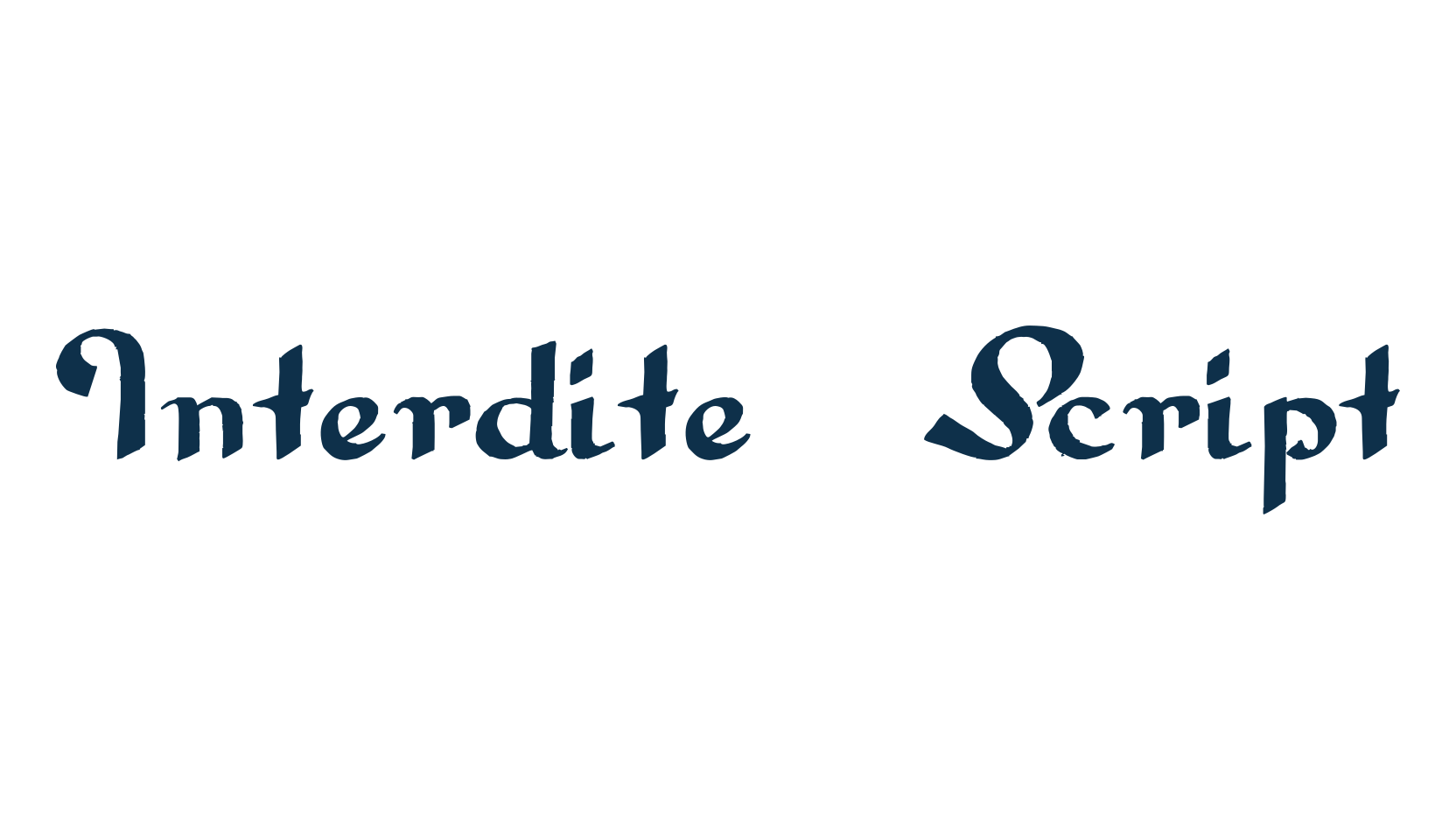 Interdite Script, display market font preview