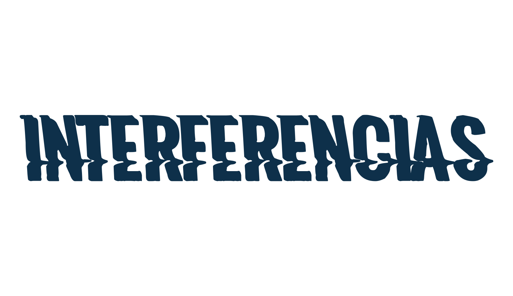 Interferencias, distorted font preview