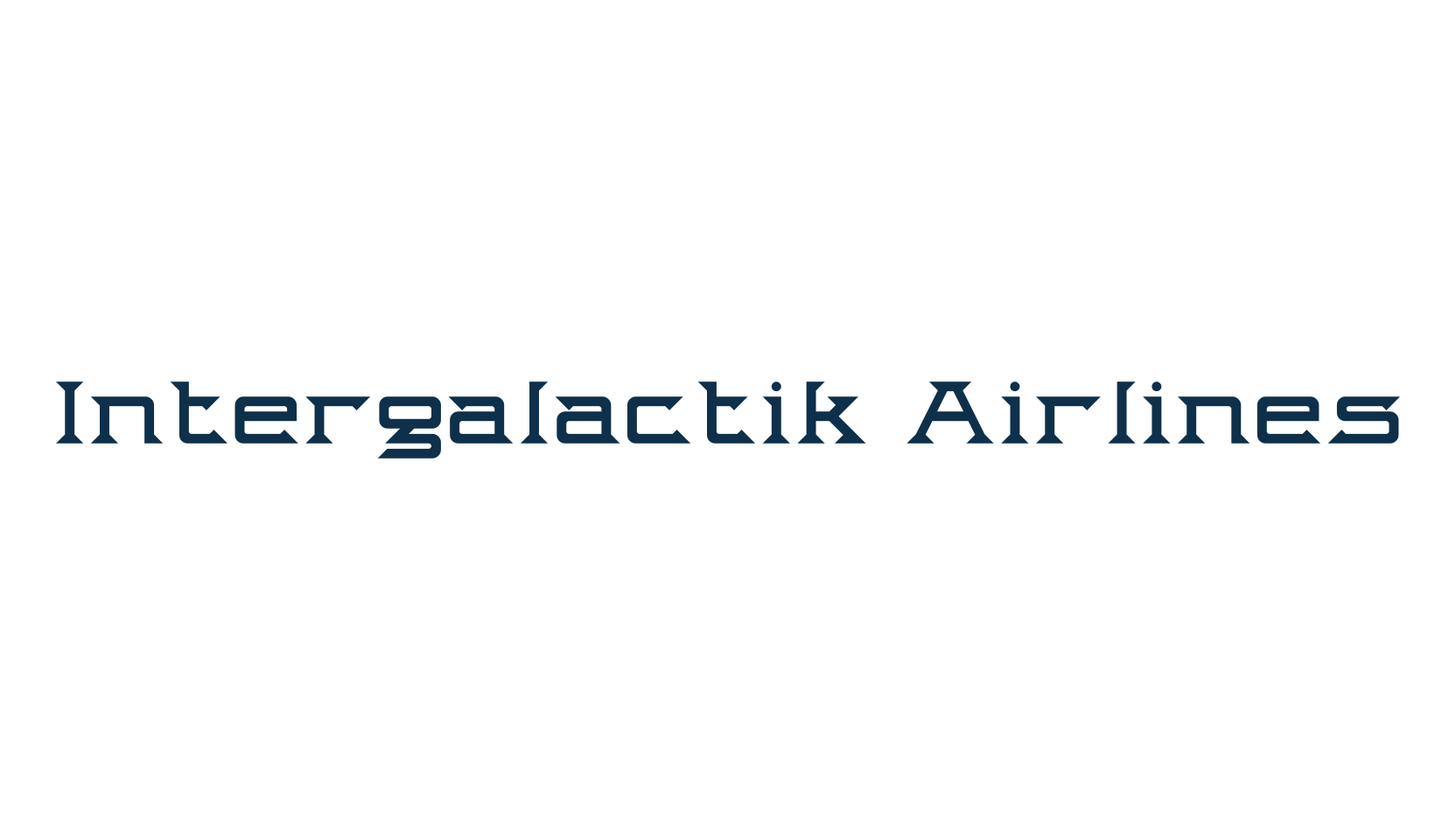 Intergalactik Airlines, techno sci-fi font preview