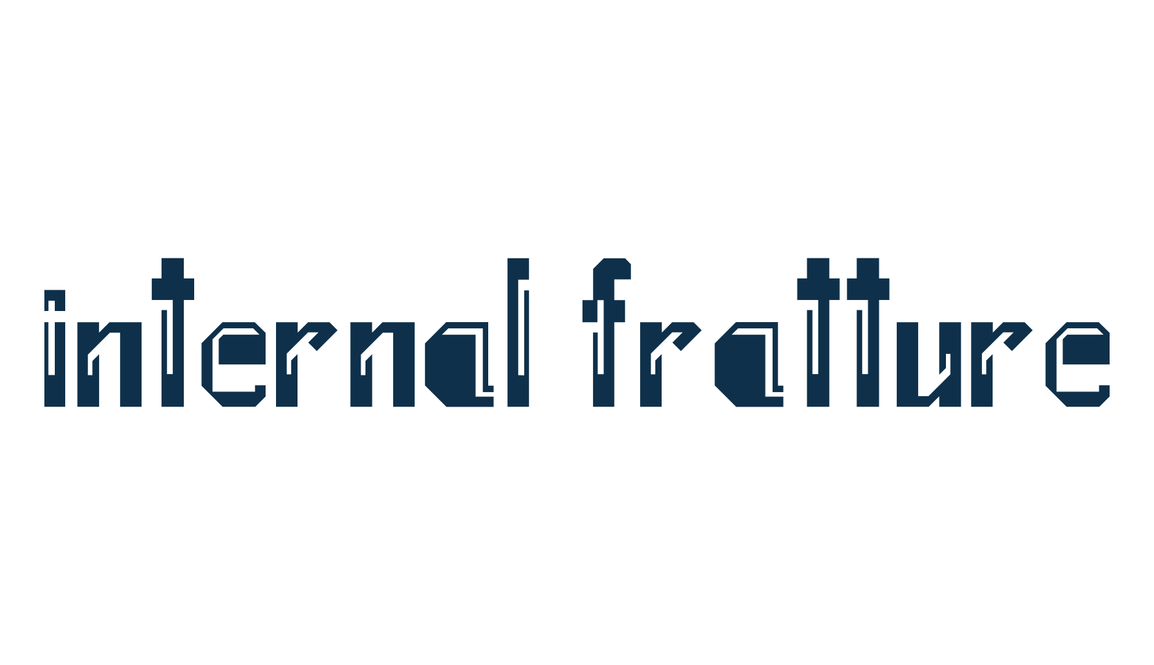 Internal Fratture, techno square sci-fi font preview