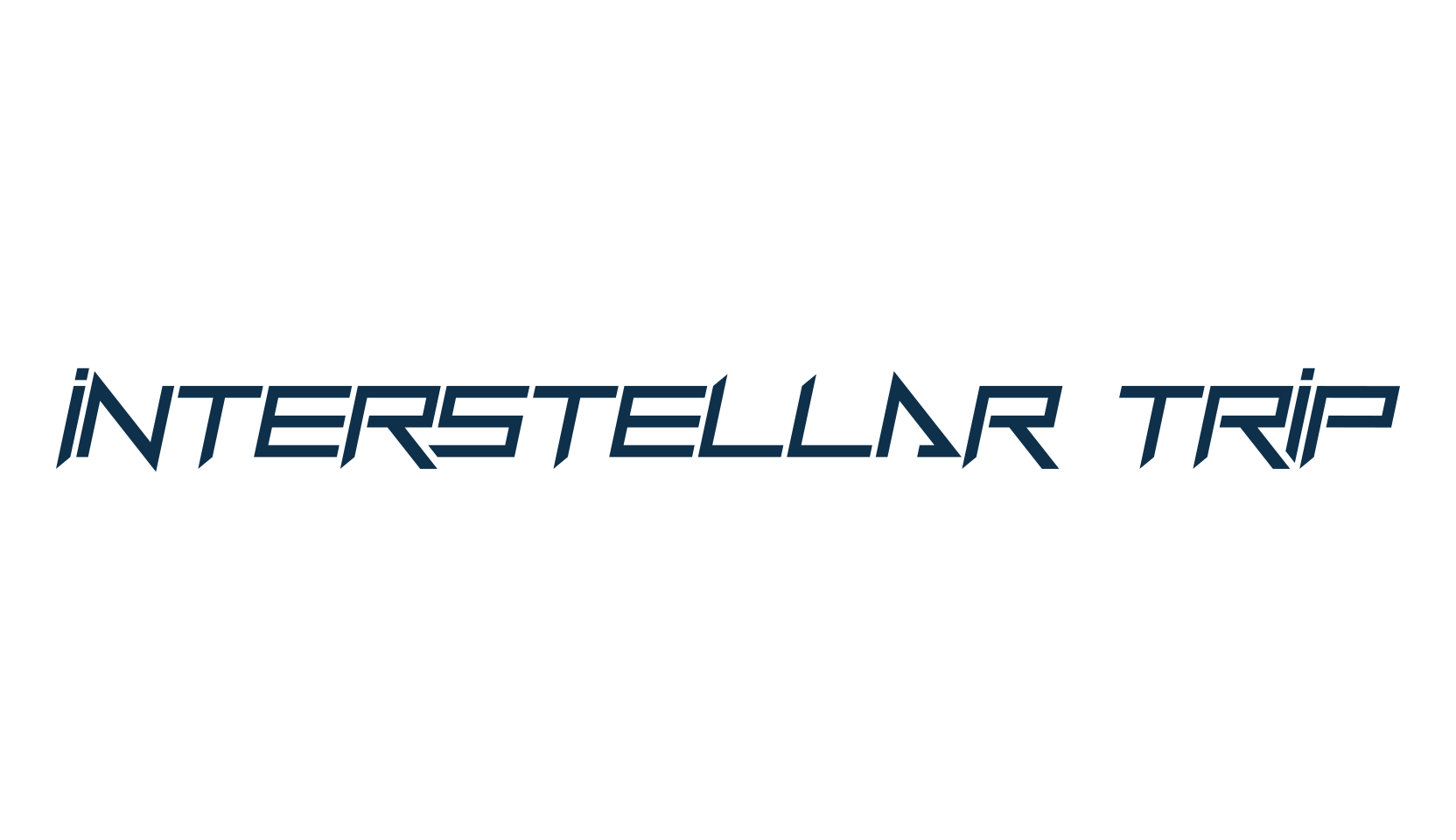 Interstellar Trip, techno sci-fi font preview