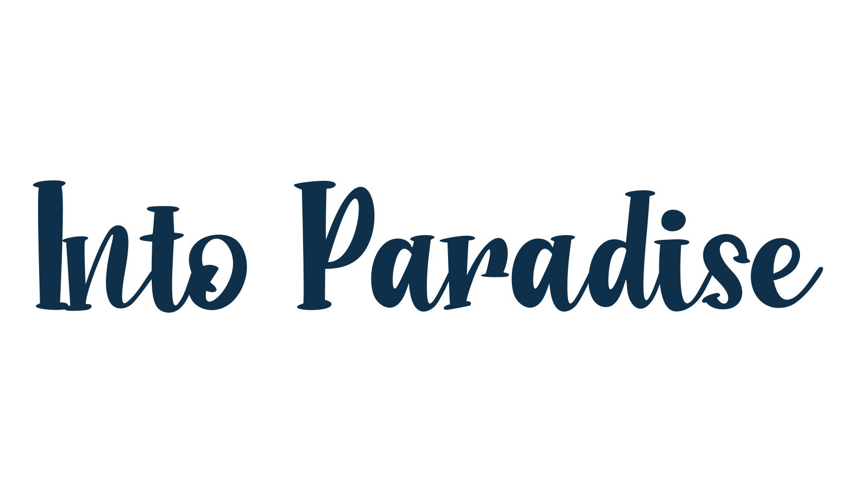 Into Paradise, fancy decorative font preview