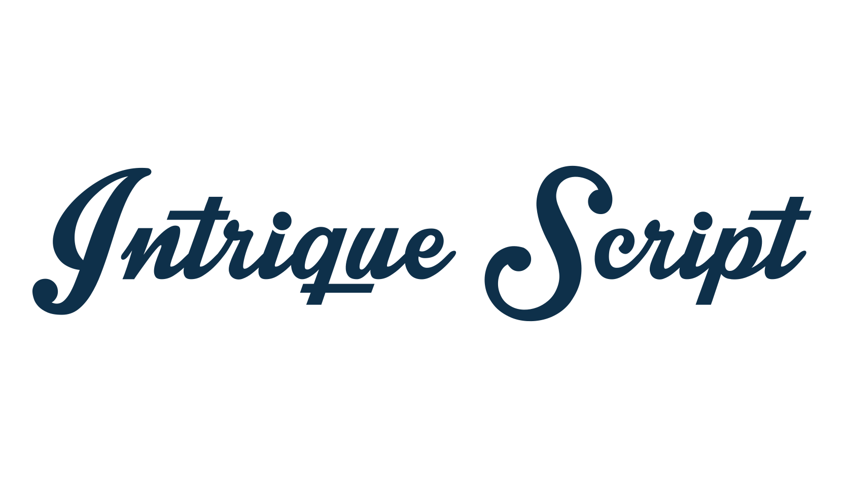 Intrique Script, calligraphy font preview