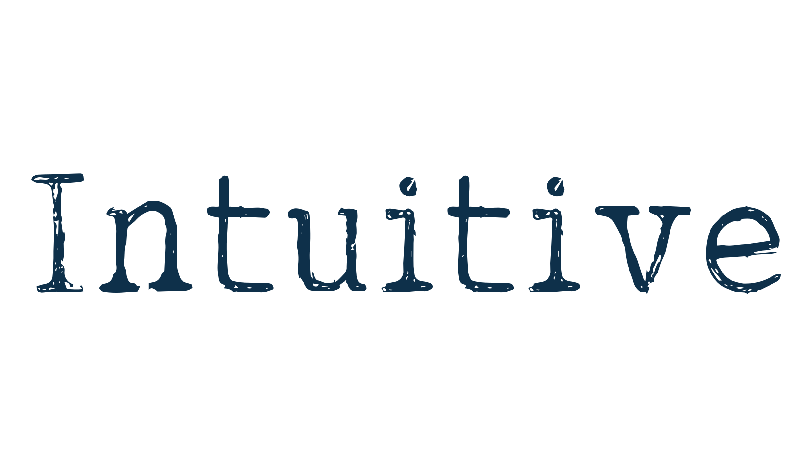 Intuitive, fancy typewriter decorative font preview