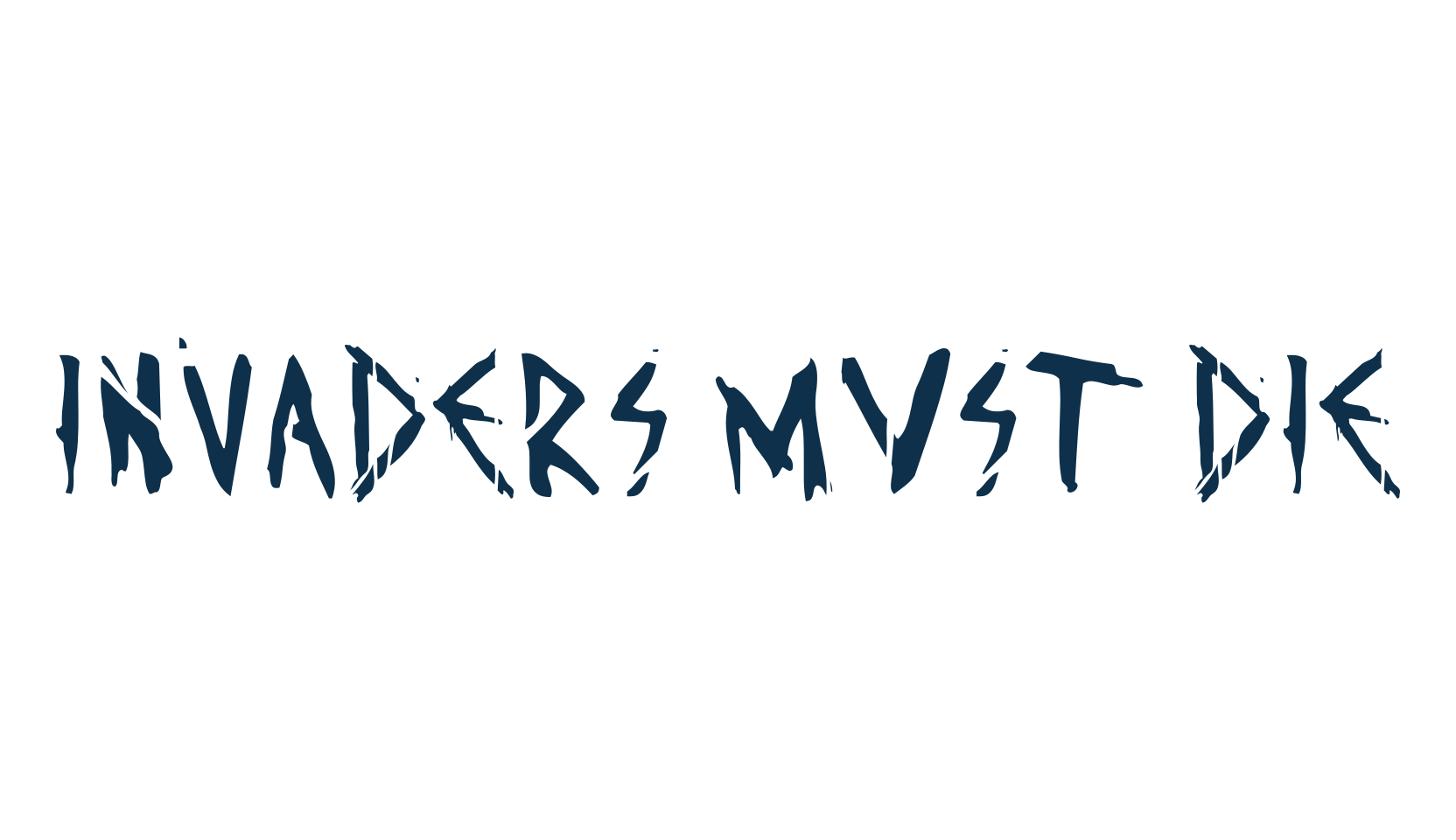 Invaders Must Die, script trash fancy decorative calligraphy font preview