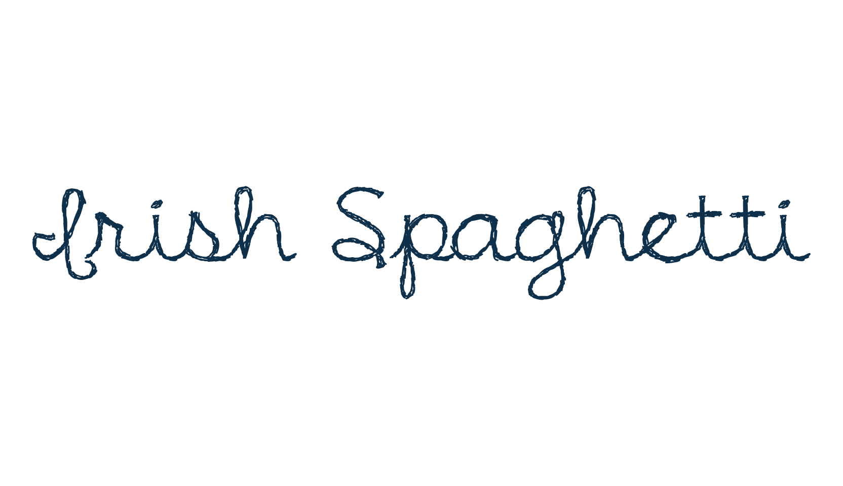 Irish Spaghetti, fancy various decorative script calligraphy font preview