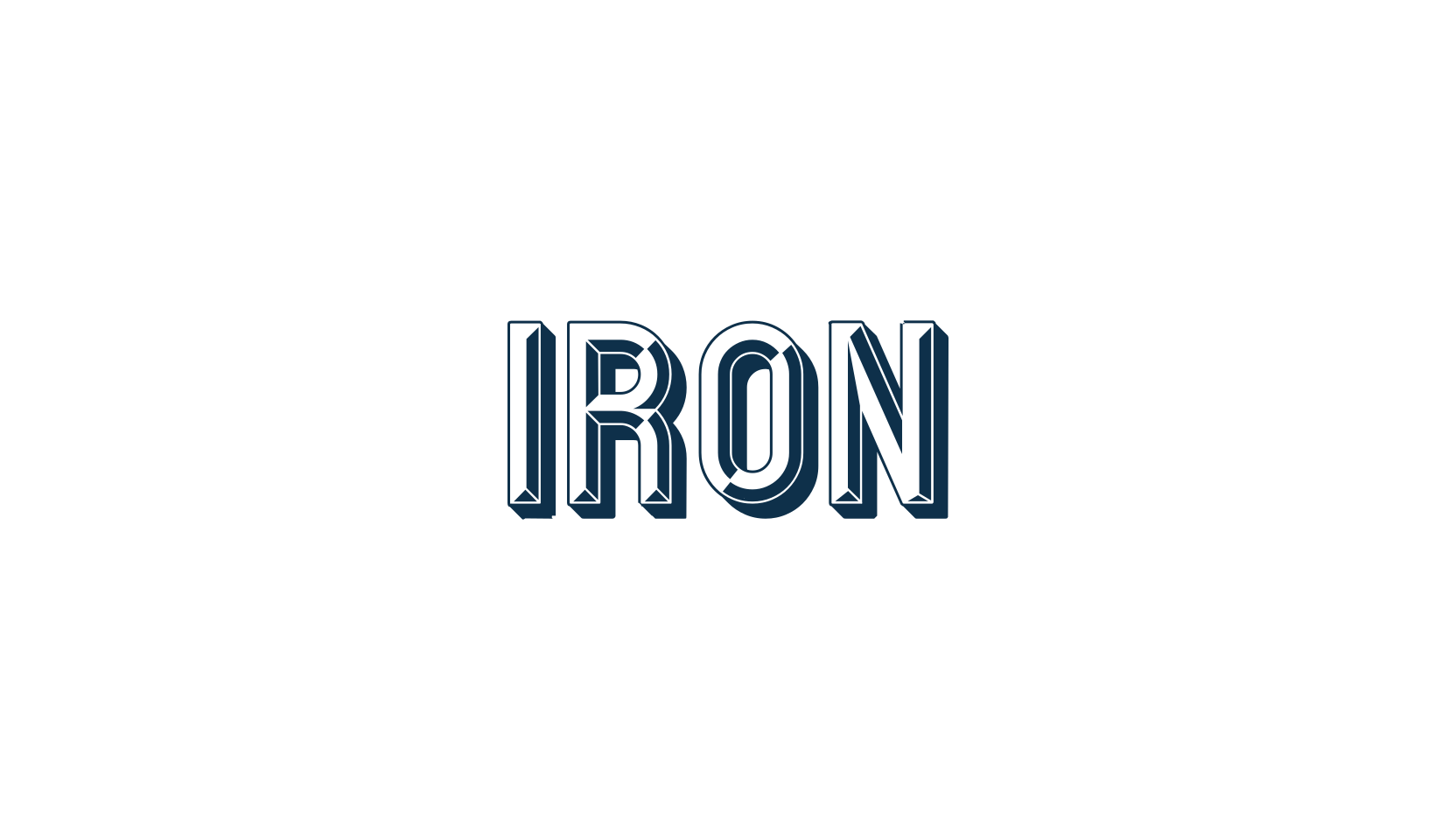 Iron, retro font preview