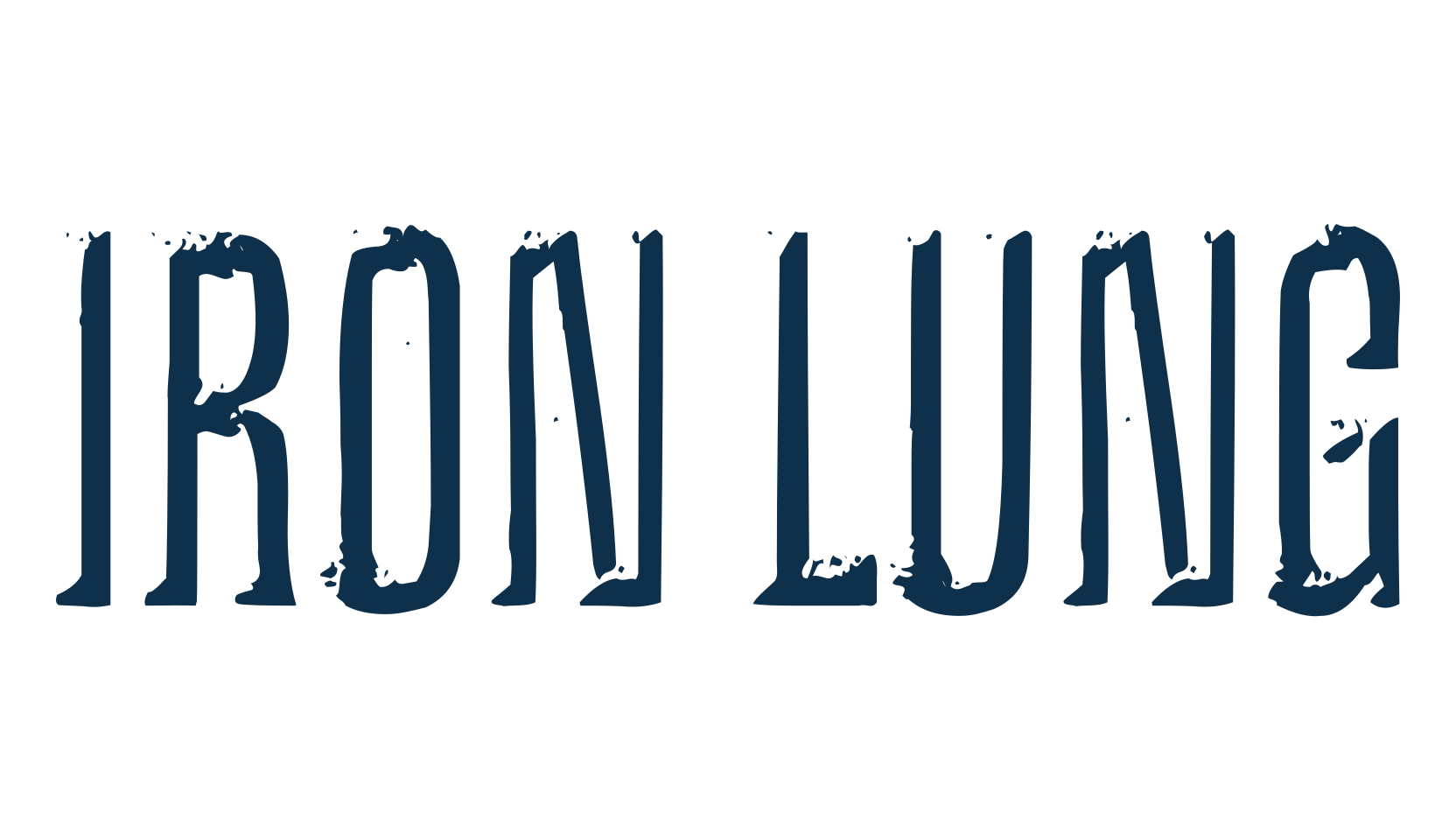 Iron Lung, fancy eroded decorative font preview
