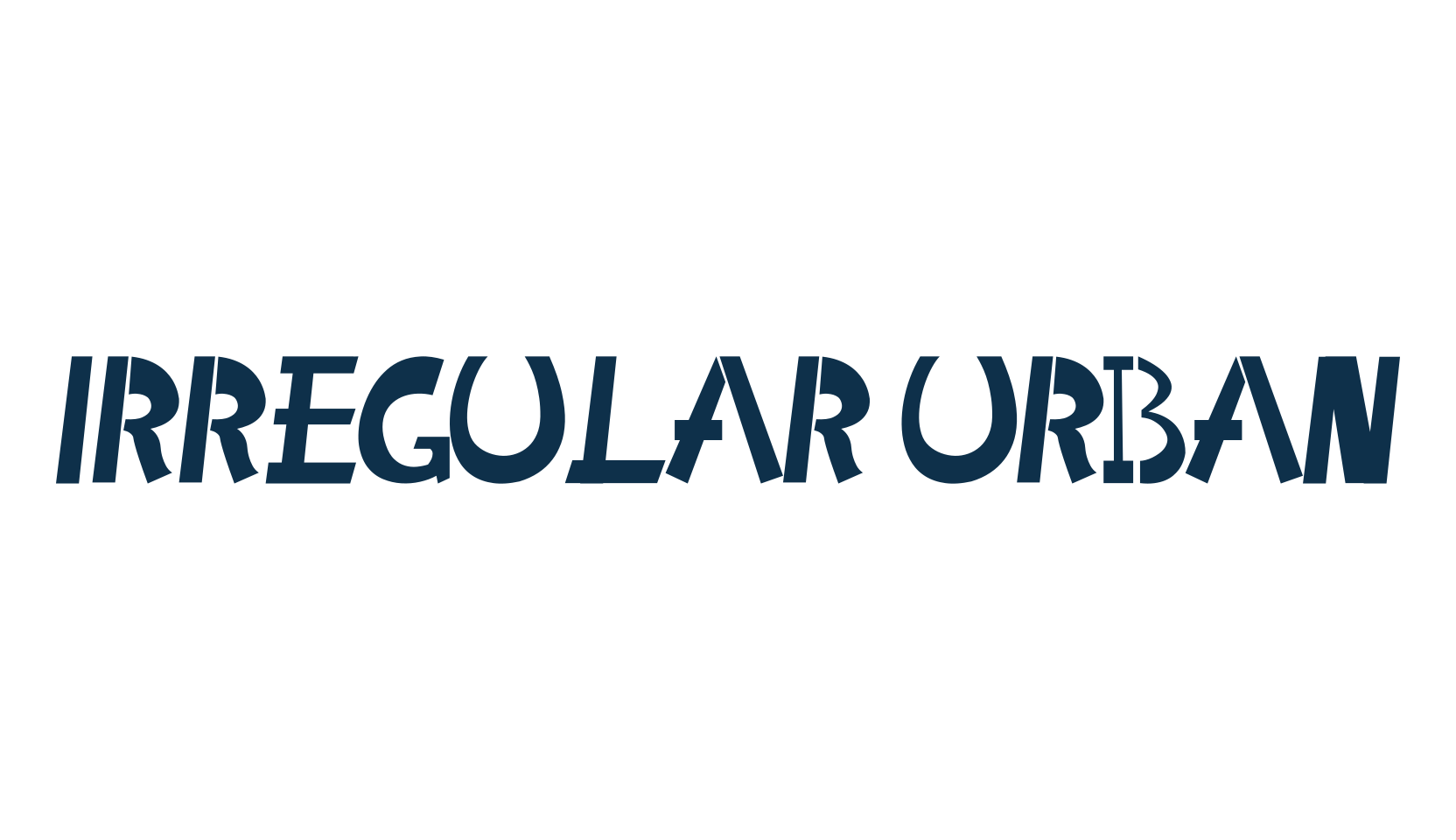 Irregular Urban, distorted font preview