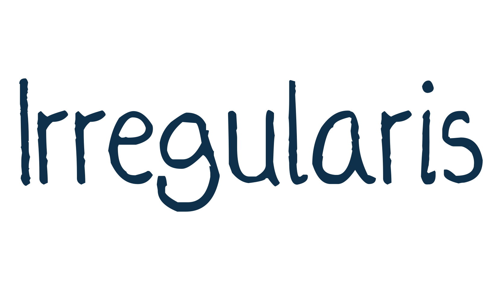Irregularis, script handwritten fancy decorative calligraphy font preview